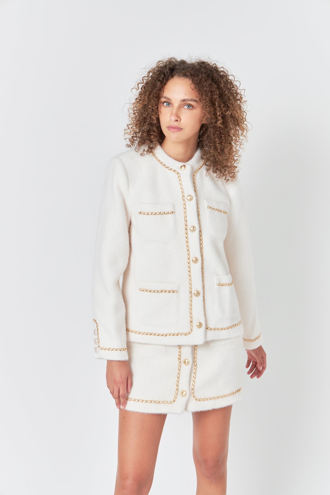 ENDLESS ROSE - Chain Trimmed Jacket - JACKETS available at Objectrare