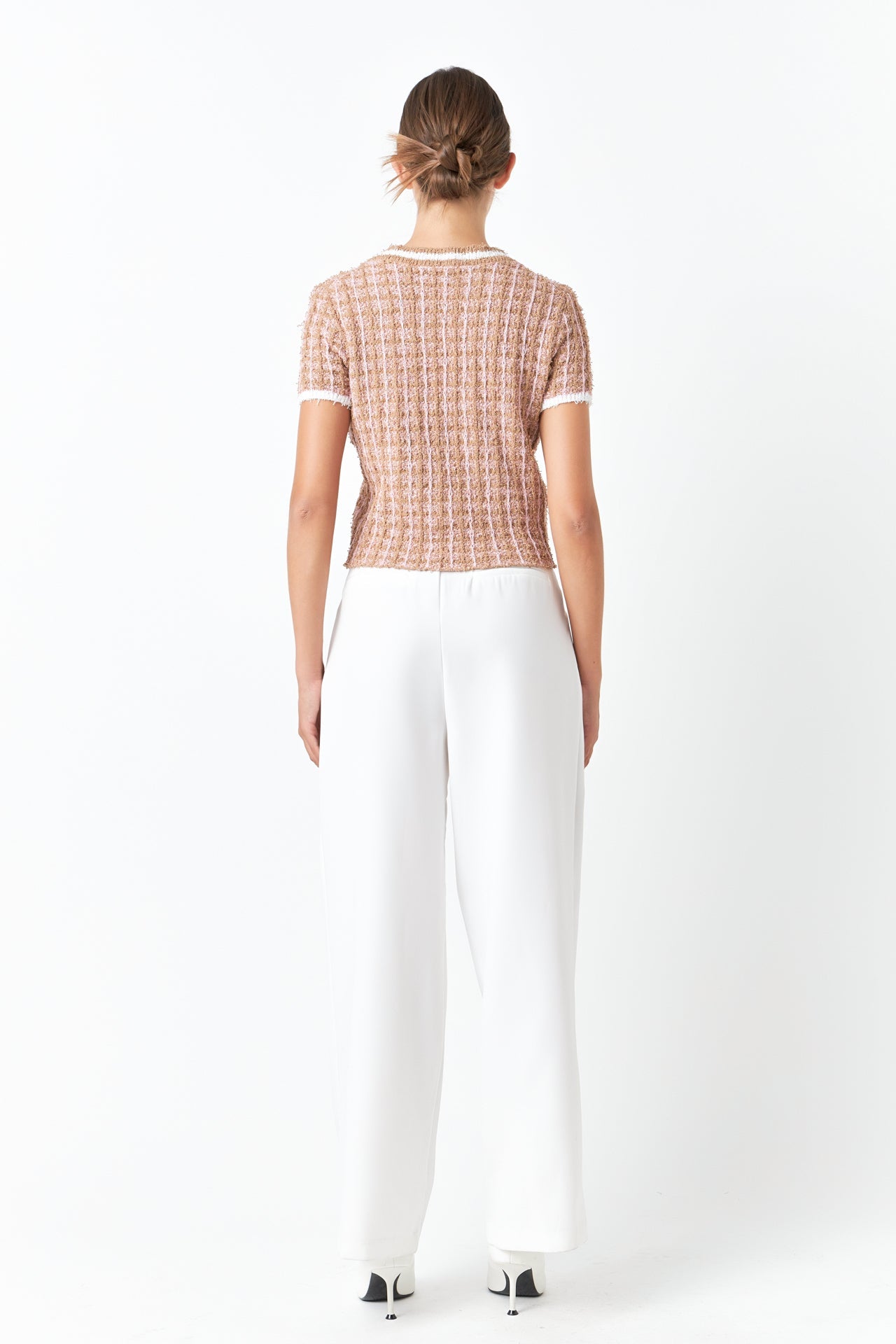 ENDLESS ROSE - Check Knit Top - SWEATERS & KNITS available at Objectrare