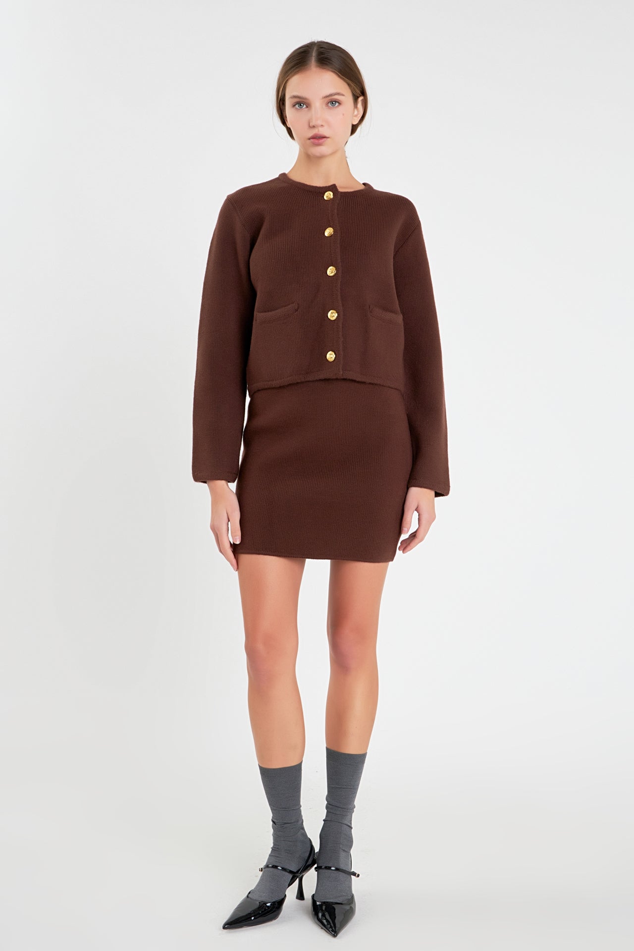 ENGLISH FACTORY - Knit Mini Skirt - SKIRTS available at Objectrare