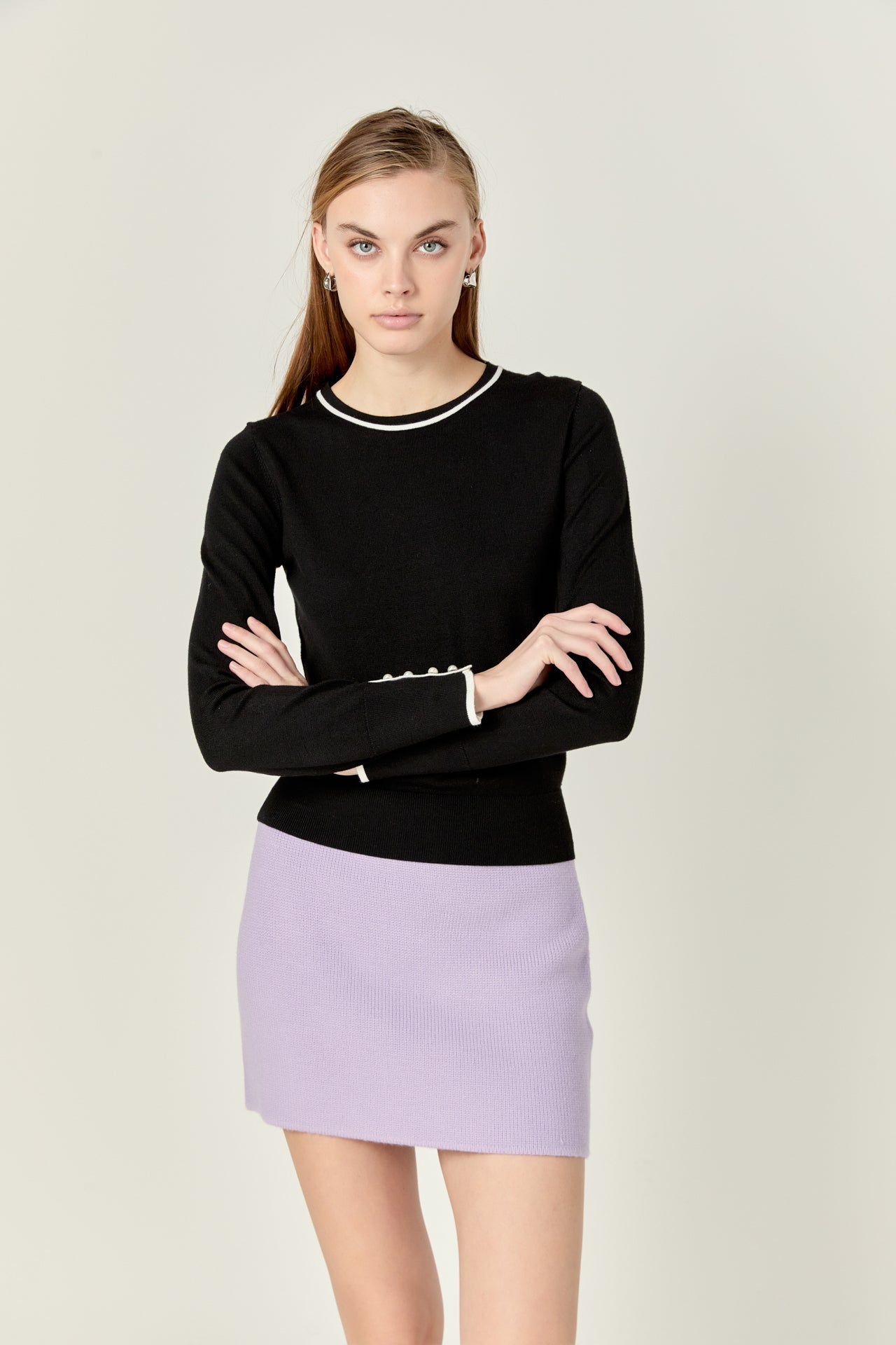 ENGLISH FACTORY - Knit Mini Skirt - SKIRTS available at Objectrare