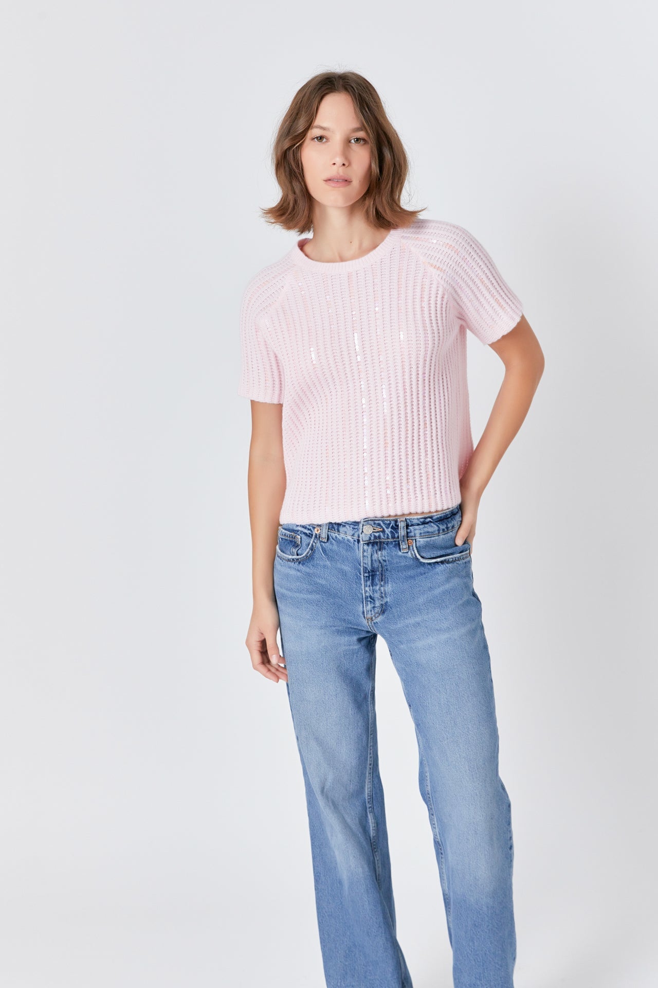 ENDLESS ROSE - Sequins Sweater Top - SWEATERS & KNITS available at Objectrare