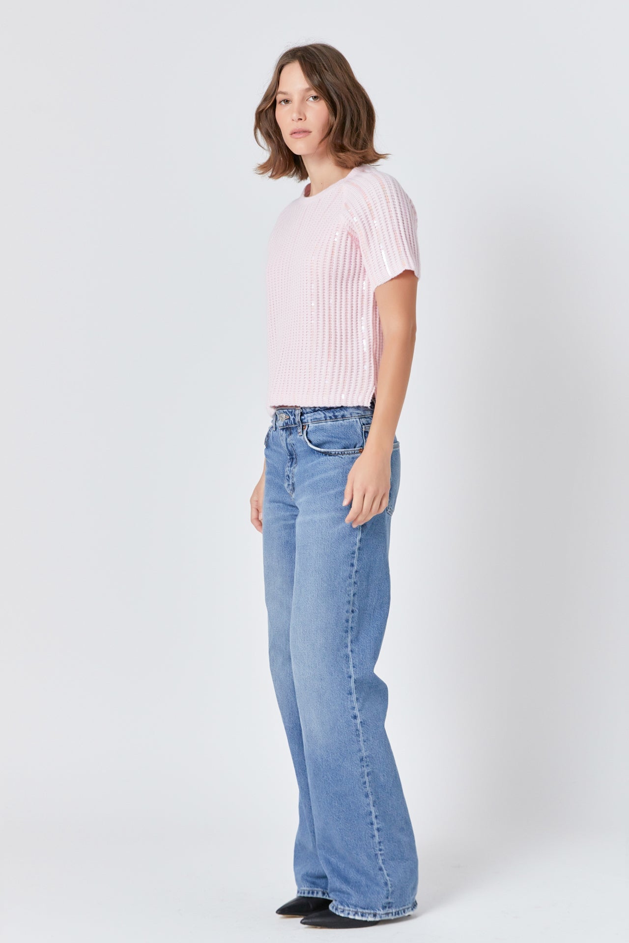 ENDLESS ROSE - Sequins Sweater Top - SWEATERS & KNITS available at Objectrare