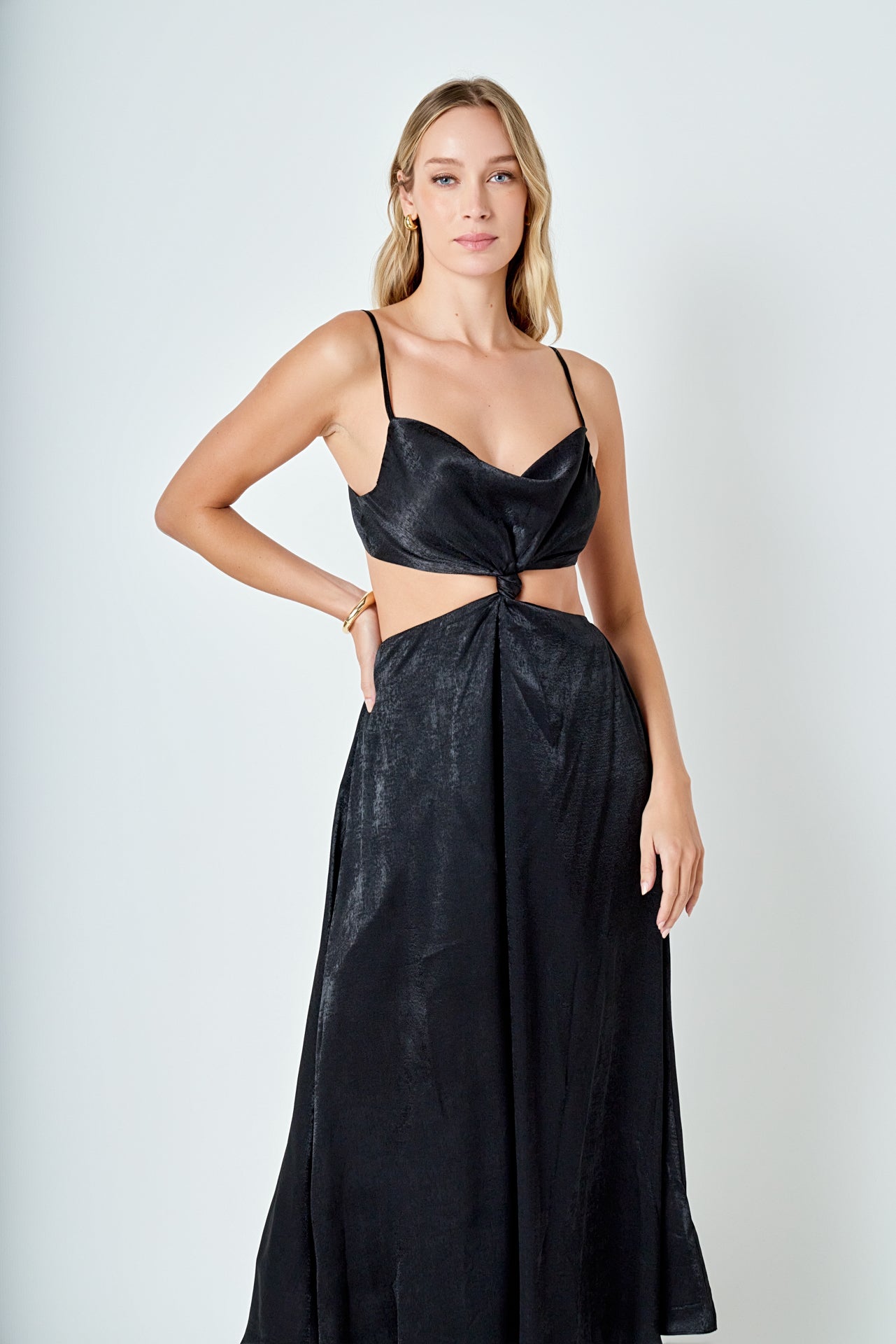 ENDLESS ROSE - Front Twist Maxi Dress - DRESSES available at Objectrare