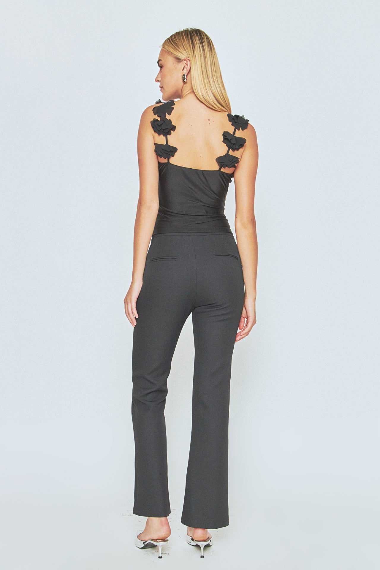 ENDLESS ROSE - Rosette Shoulder Fitted Top - TOPS available at Objectrare