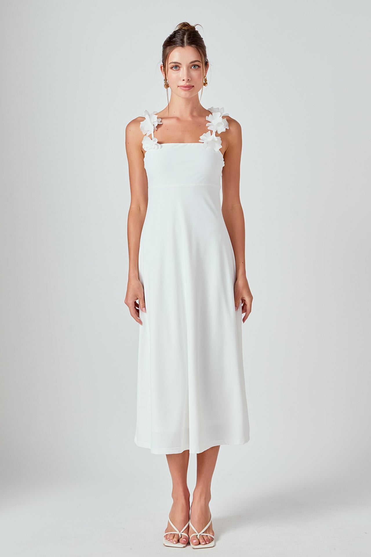 MARSY - Rosette Shoulder Maxi Dress - DRESSES available at Objectrare