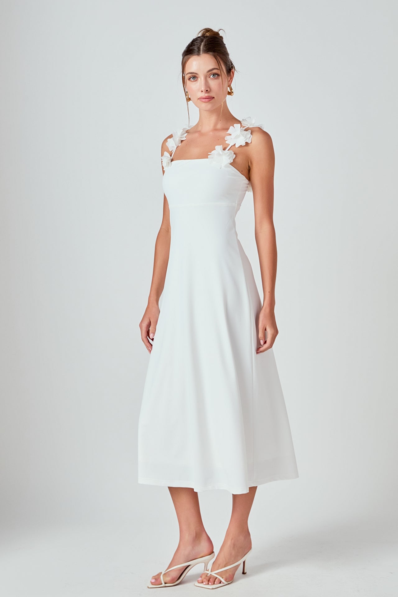 MARSY - Rosette Shoulder Maxi Dress - DRESSES available at Objectrare