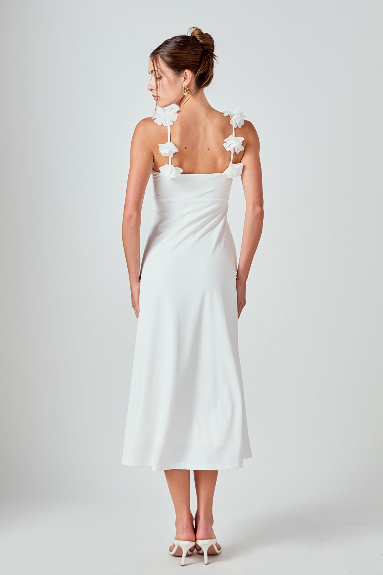 MARSY - Rosette Shoulder Maxi Dress - DRESSES available at Objectrare