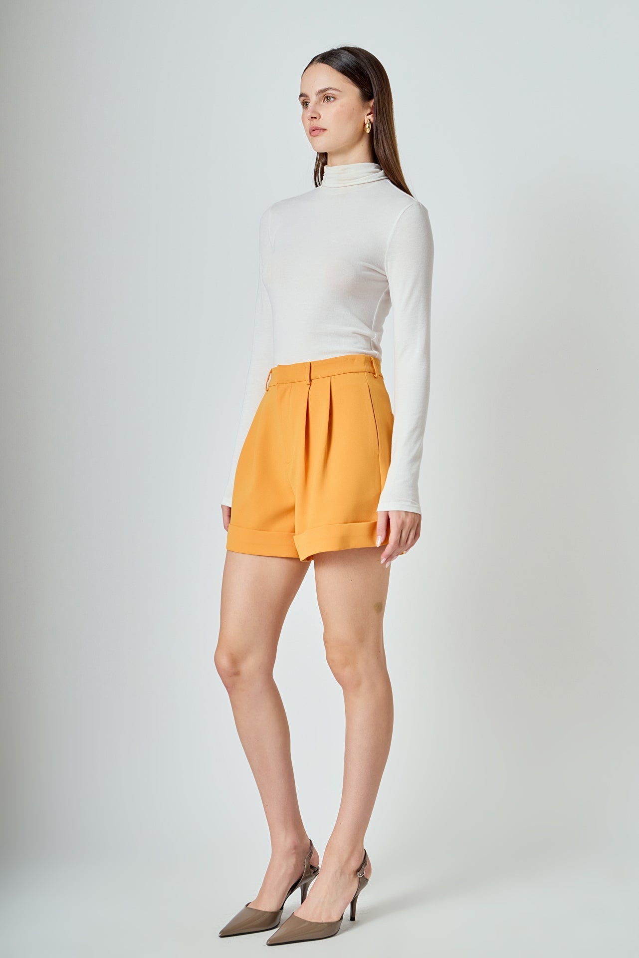 ENDLESS ROSE - Pintucked Shorts - SHORTS available at Objectrare