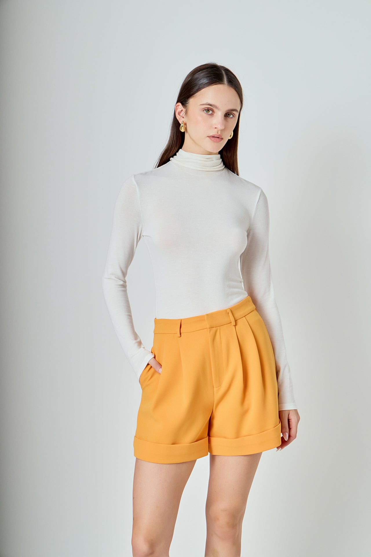 ENDLESS ROSE - Pintucked Shorts - SHORTS available at Objectrare