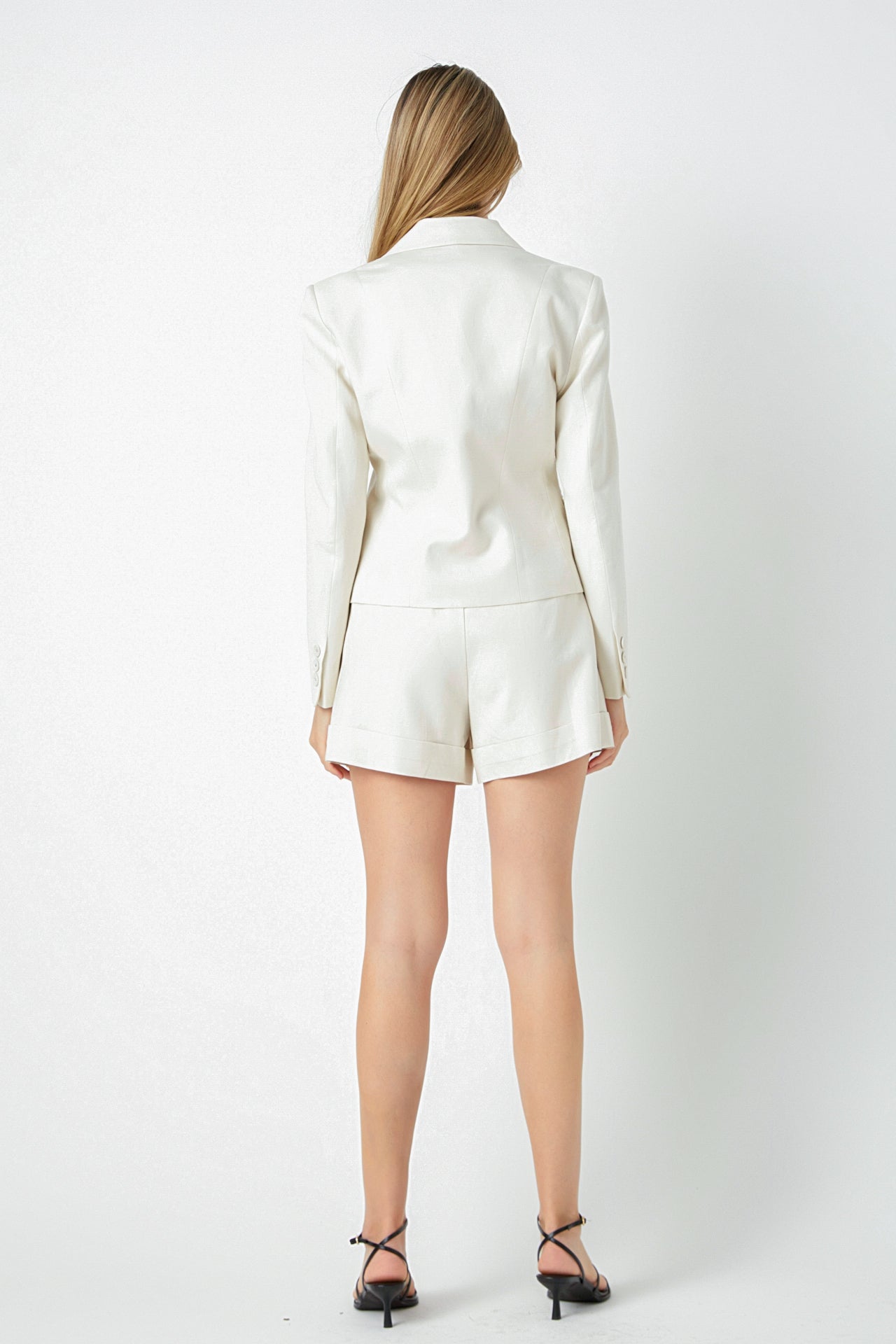 ENDLESS ROSE - Linen 3 Buttoned Blazer - BLAZERS available at Objectrare