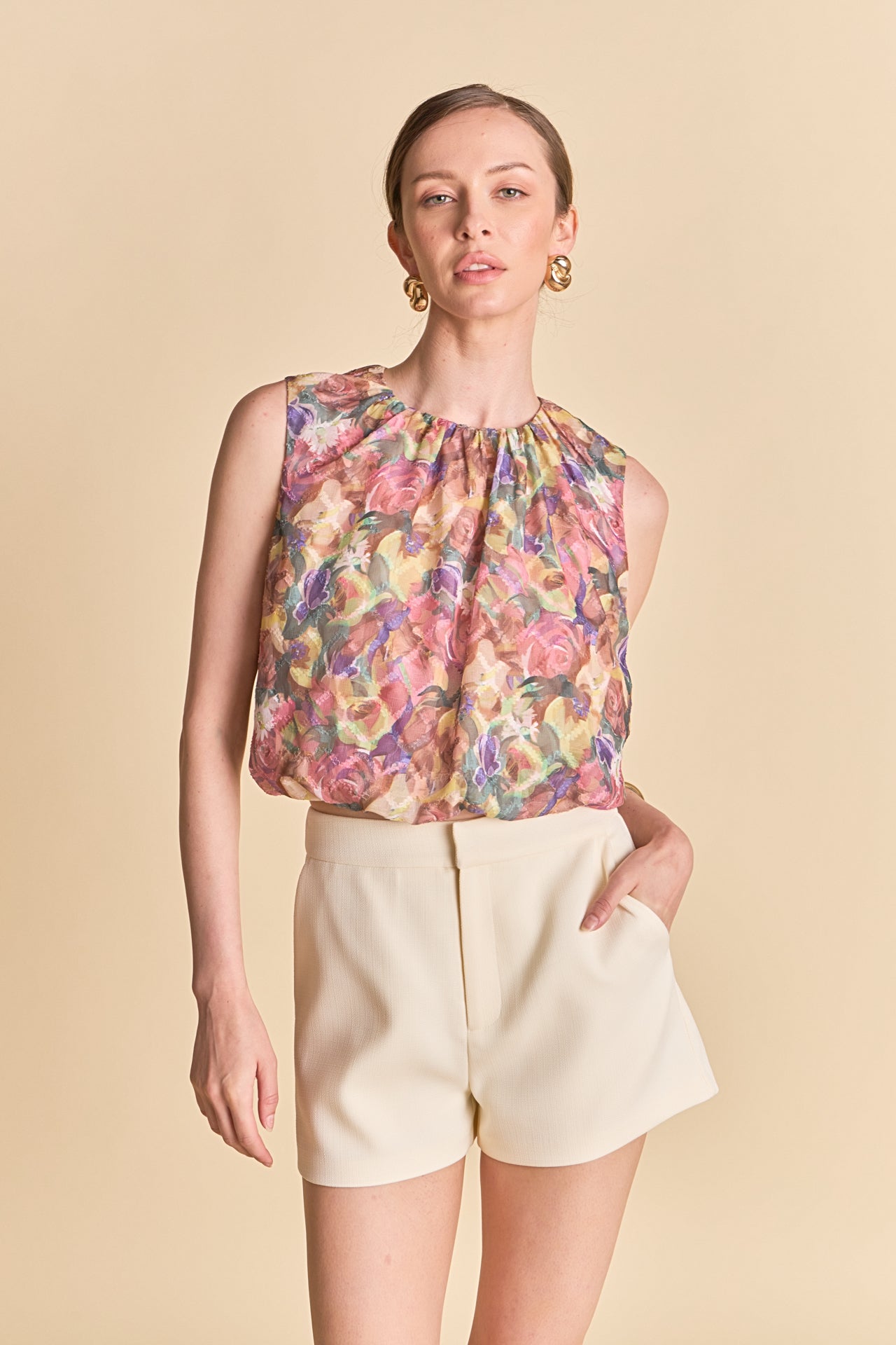 ENDLESS ROSE - Sleeveless Blouson Top - TOPS available at Objectrare
