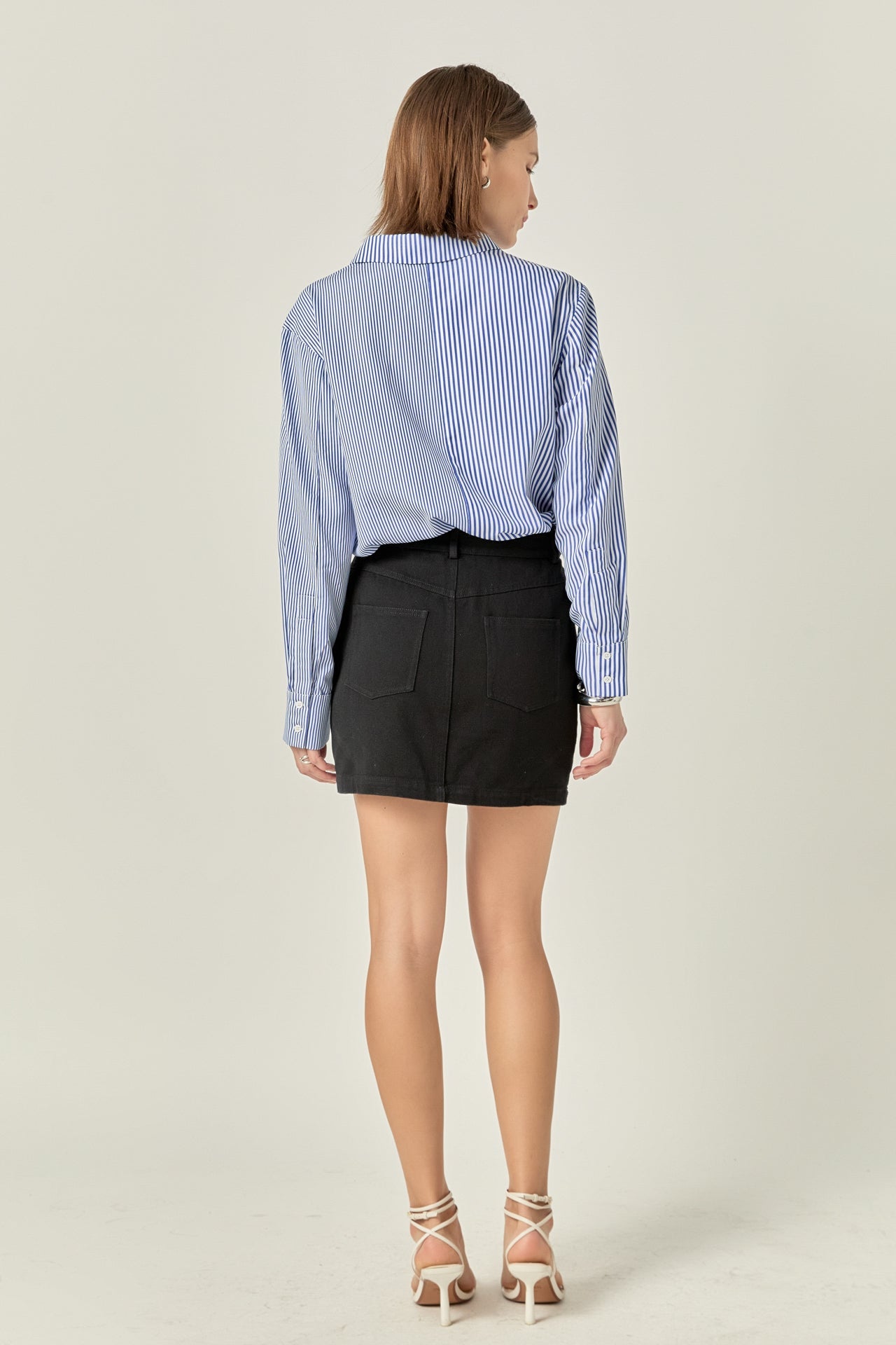 ENGLISH FACTORY - Colorblock Stripe Cotton Shirt - BLOUSES available at Objectrare