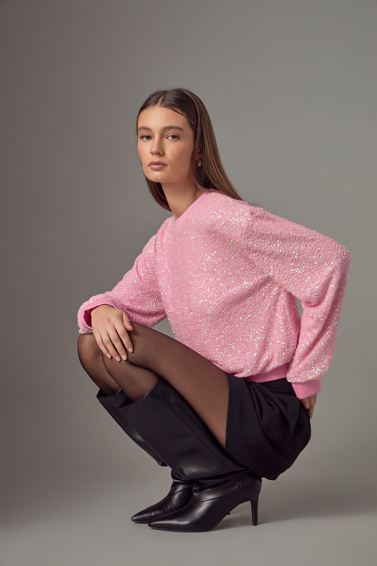 ENDLESS ROSE - Sequins Sweater - HOODIES & SWEATSHIRTS available at Objectrare