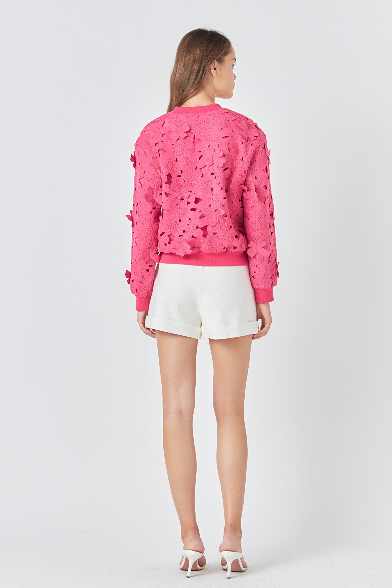 ENDLESS ROSE - Floral Lace Sweater - HOODIES & SWEATSHIRTS available at Objectrare