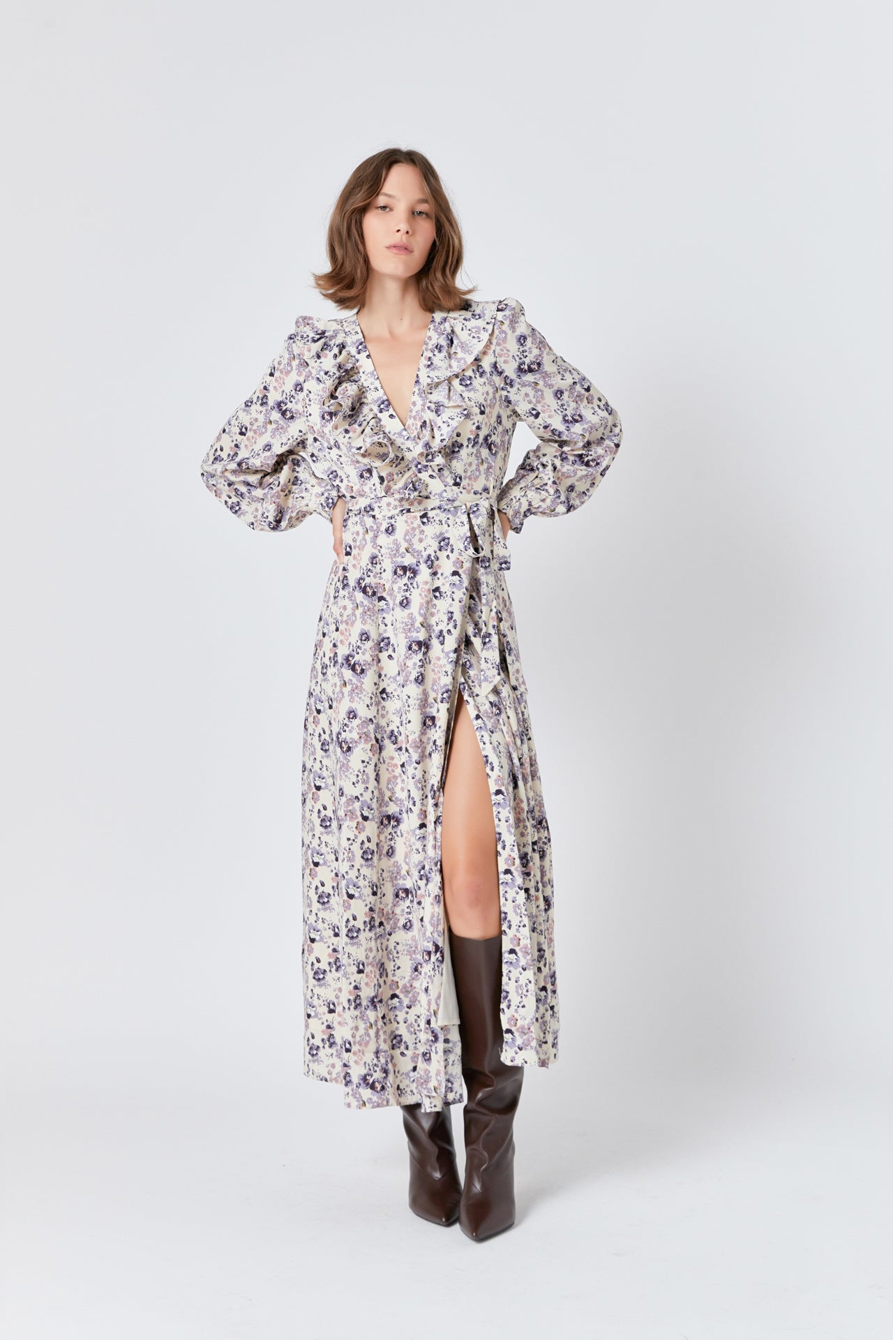 ENDLESS ROSE - Wrap Style Maxi Dress - DRESSES available at Objectrare