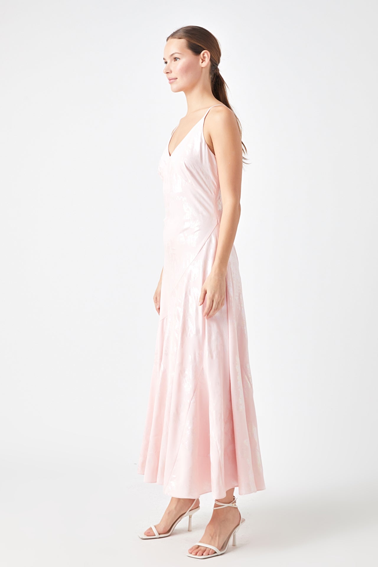 ENDLESS ROSE - Printed Foil Slip Dress - DRESSES available at Objectrare
