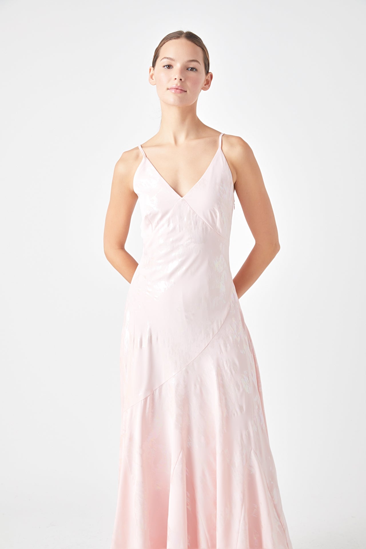 ENDLESS ROSE - Printed Foil Slip Dress - DRESSES available at Objectrare