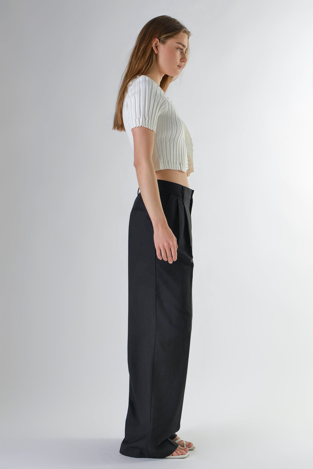 ENDLESS ROSE - Short Sleeve Ruffled Knit Top - TOPS available at Objectrare