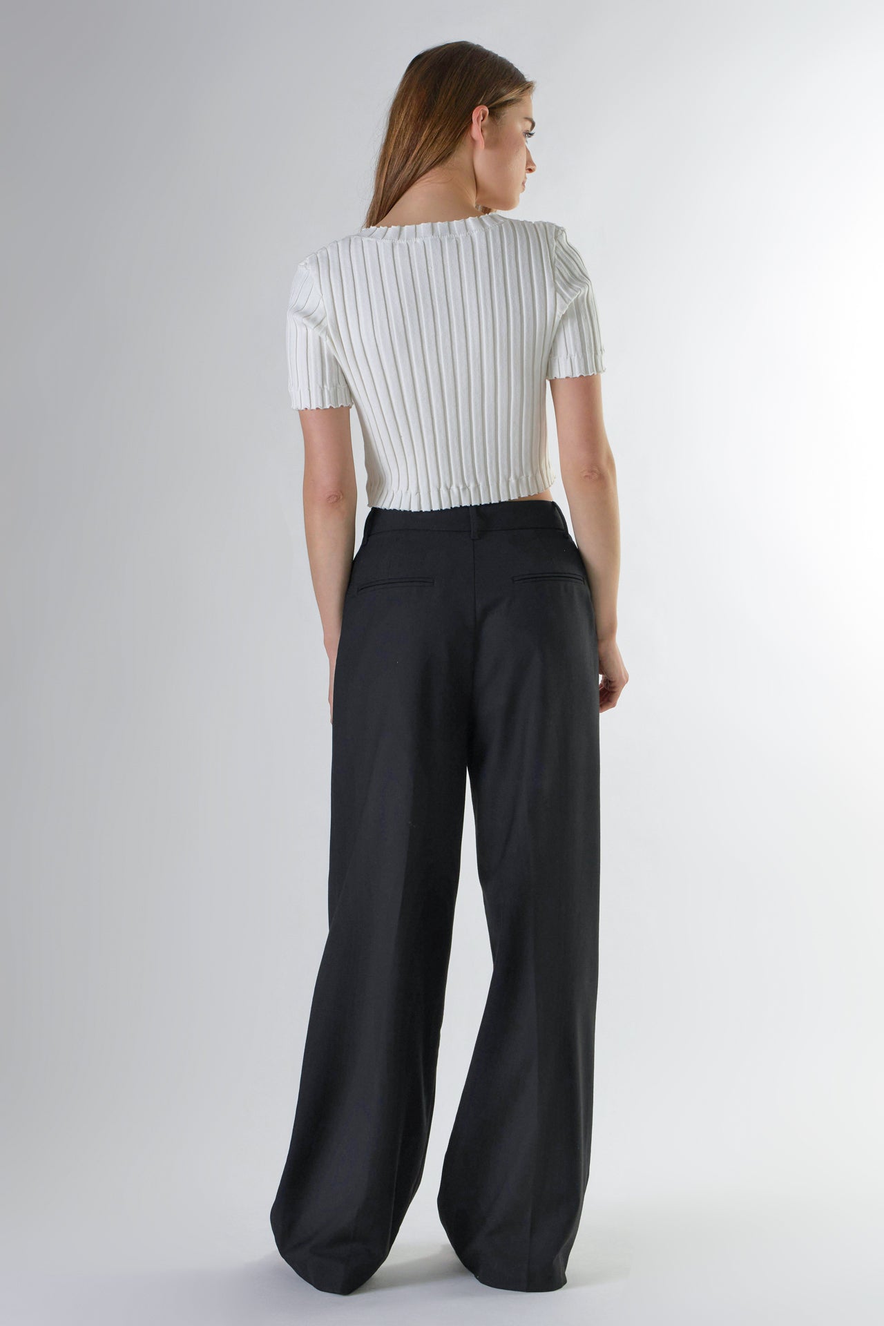 ENDLESS ROSE - Short Sleeve Ruffled Knit Top - TOPS available at Objectrare