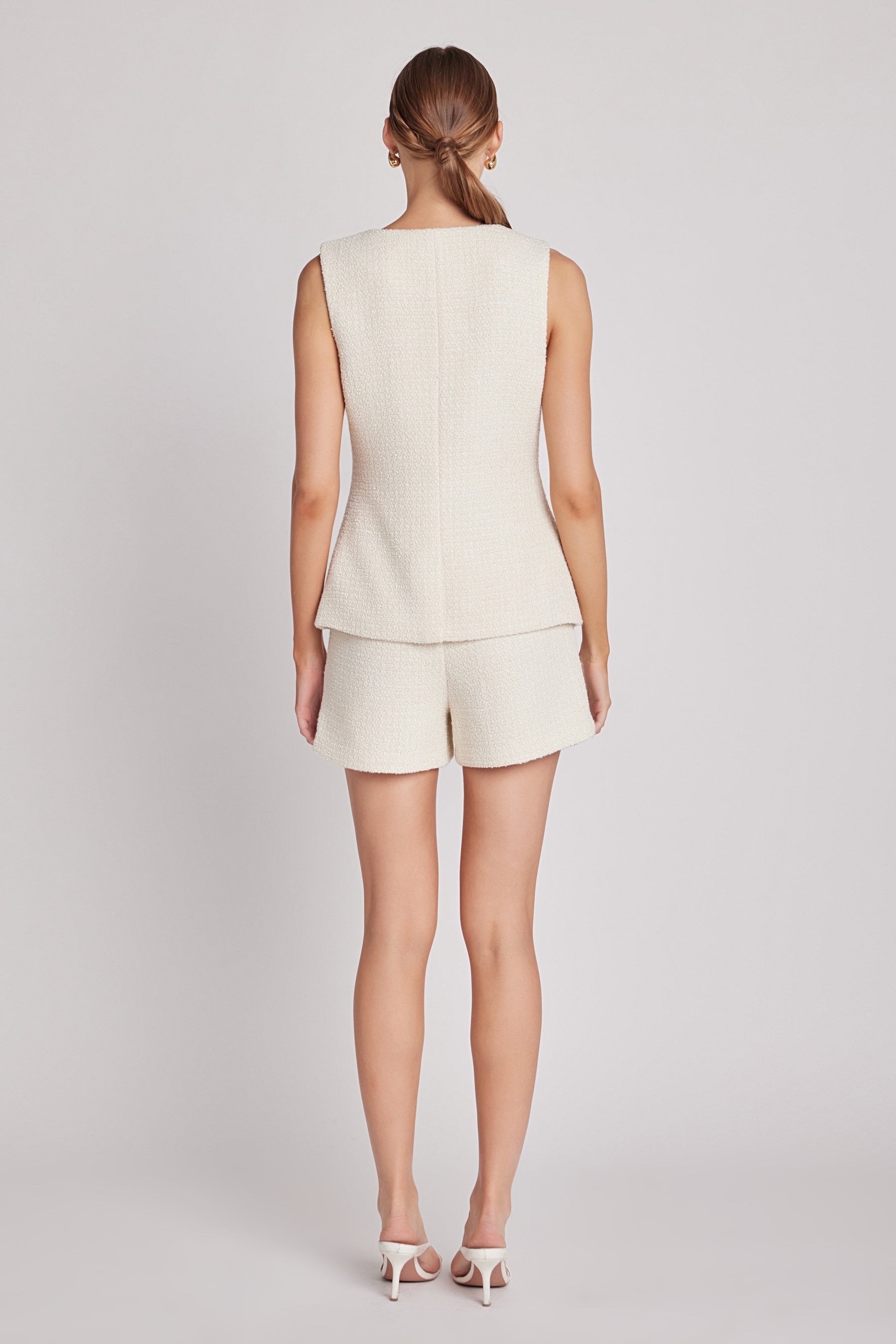 ENDLESS ROSE - Lauren Tweed Buttoned Long Split Top - TOPS available at Objectrare