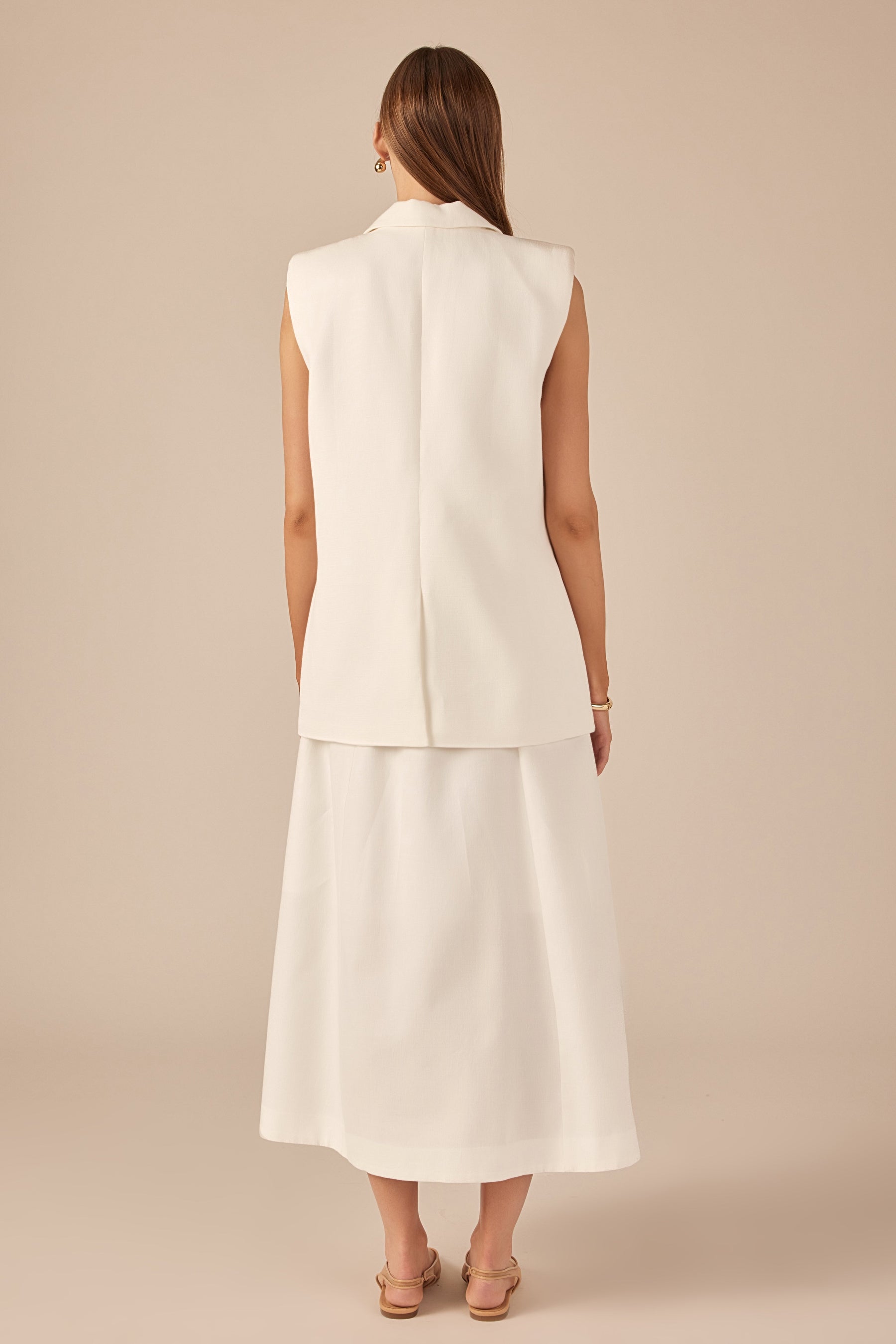 ENDLESS ROSE - Linen Oversize Vest Blazer - BLAZERS available at Objectrare