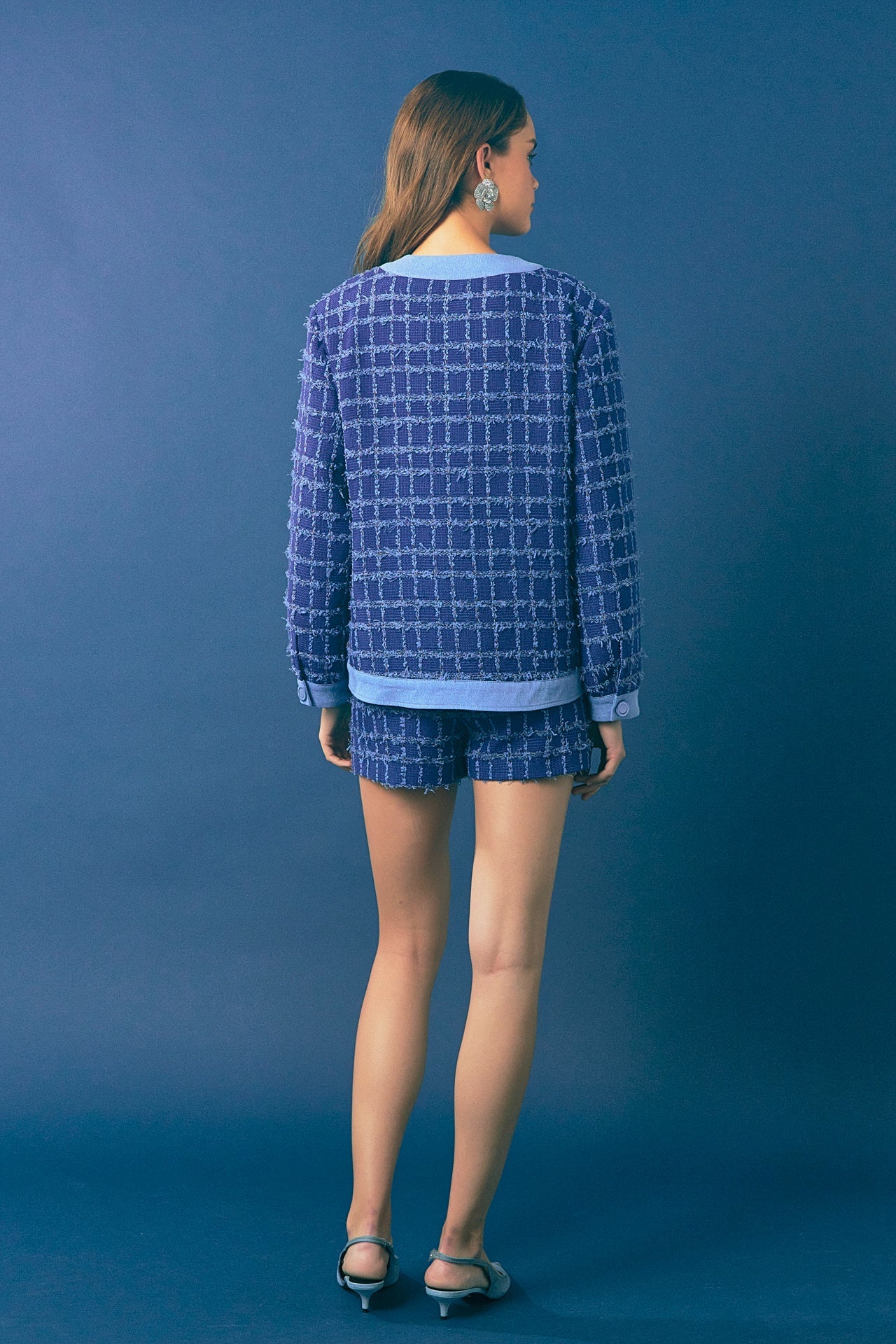 ENDLESS ROSE - Tweed Denim Jacket - JACKETS available at Objectrare