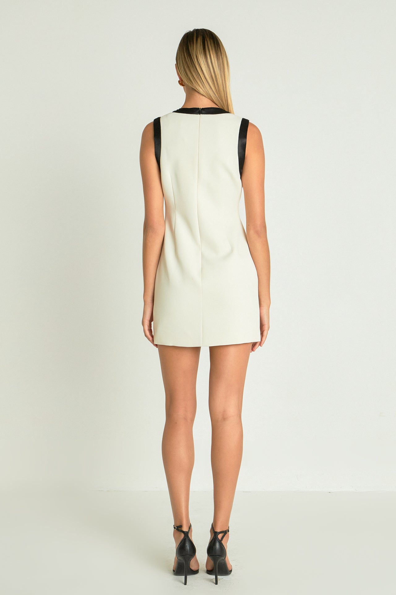 ENDLESS ROSE - Contrast Satin Mini Dress - DRESSES available at Objectrare
