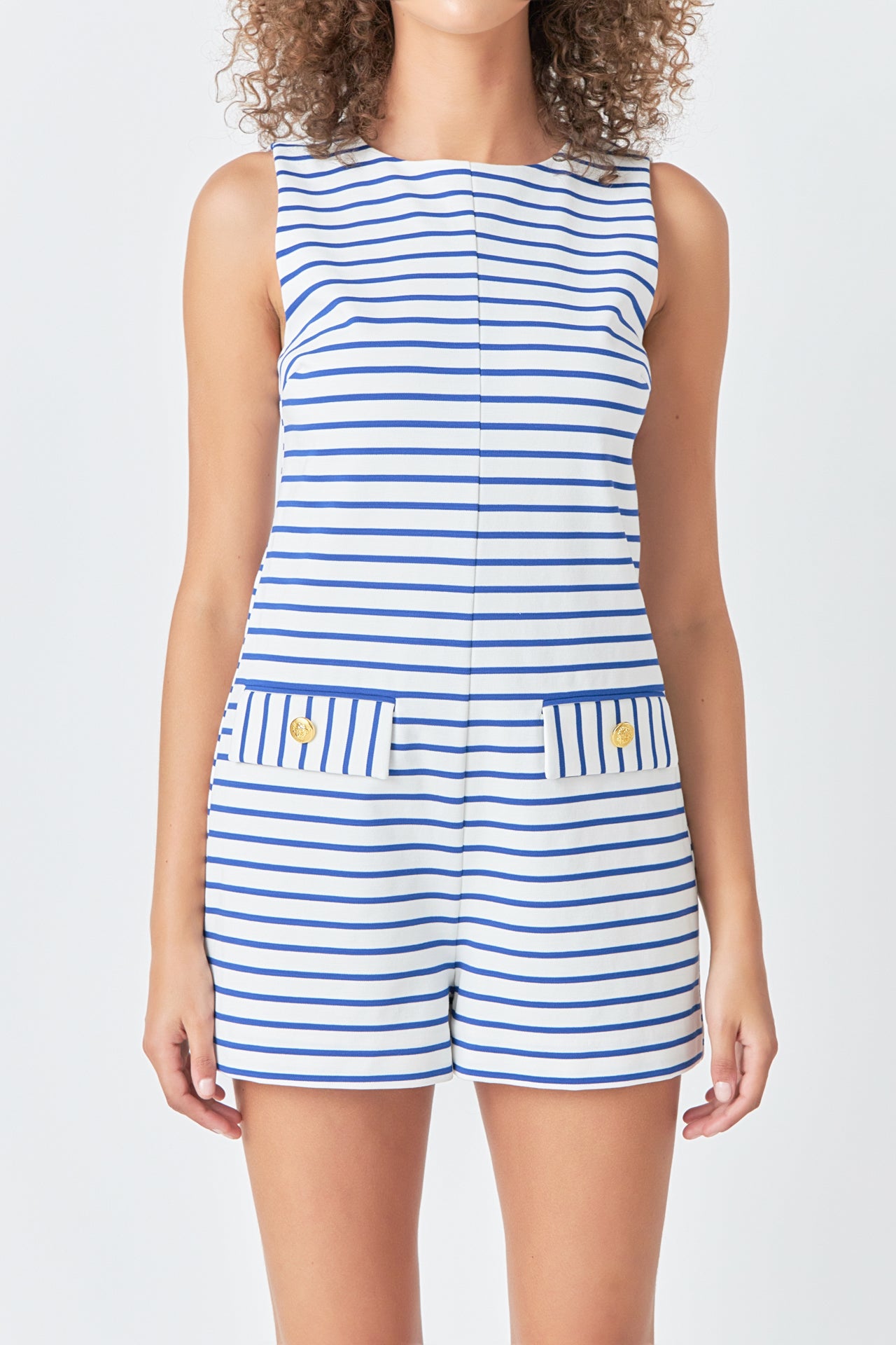 ENGLISH FACTORY - Stripe Knit Romper - ROMPERS available at Objectrare