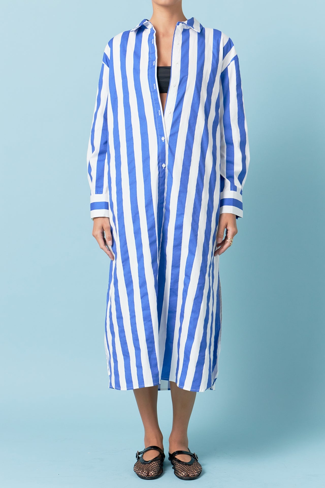 ENGLISH FACTORY - Big Stripe Maxi Dress - DRESSES available at Objectrare