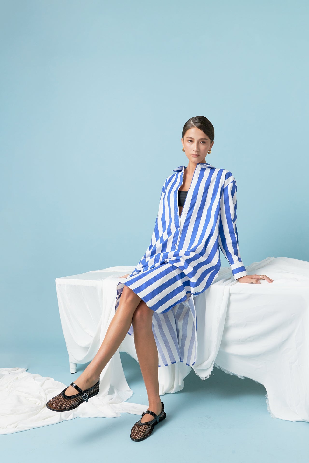 ENGLISH FACTORY - Big Stripe Maxi Dress - DRESSES available at Objectrare