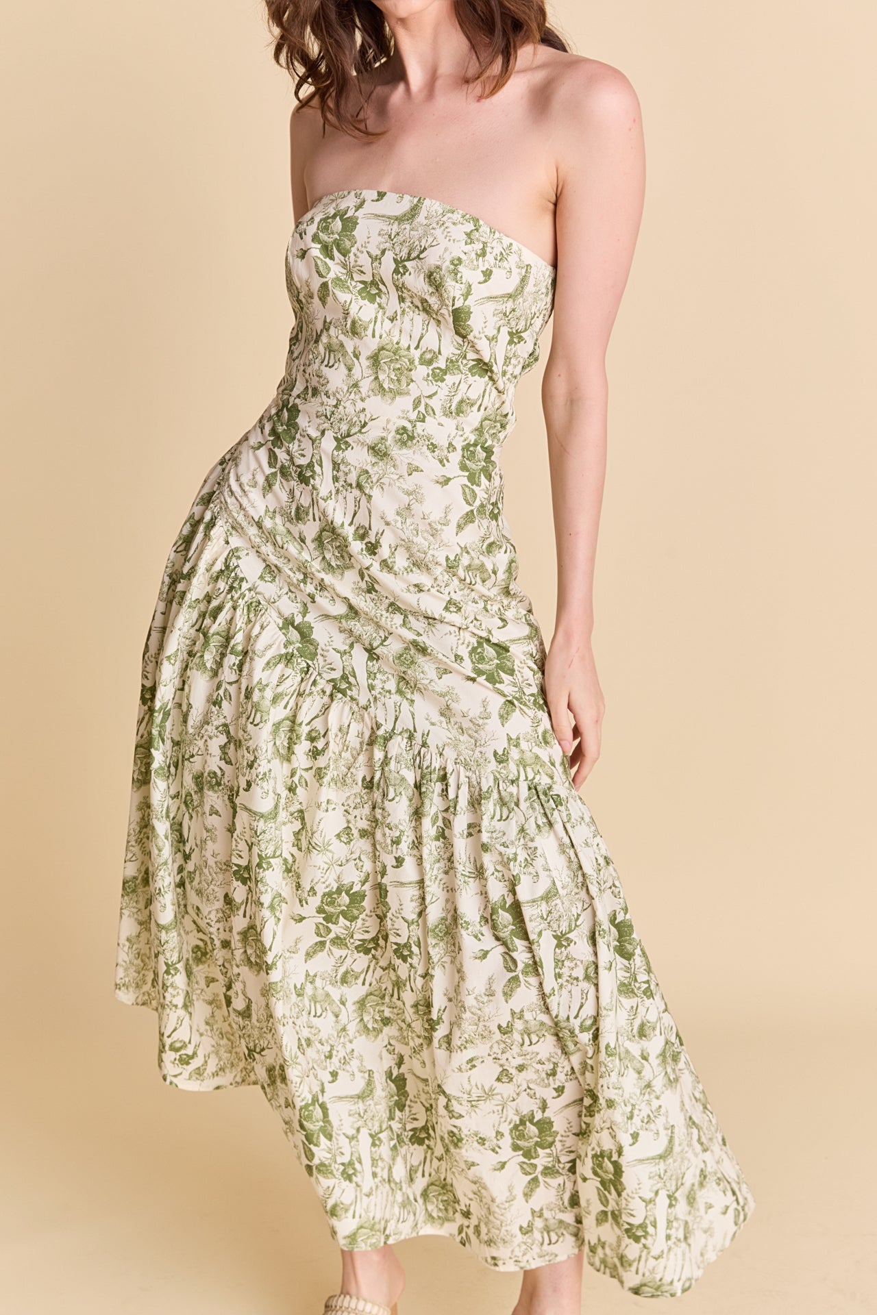 ENGLISH FACTORY - Strapless Asymmetrical Dress - DRESSES available at Objectrare