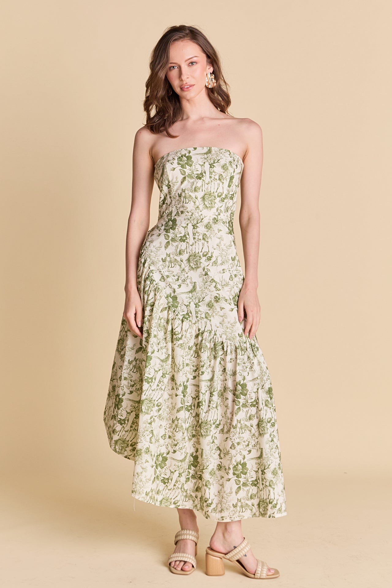ENGLISH FACTORY - Strapless Asymmetrical Dress - DRESSES available at Objectrare