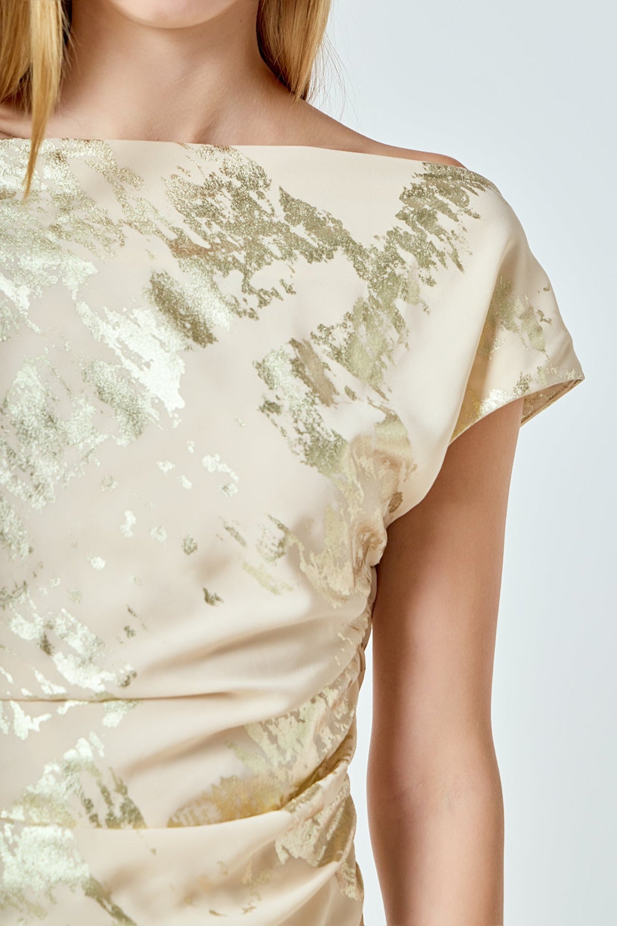 ENDLESS ROSE - Asymmetrical Printed Top - TOPS available at Objectrare