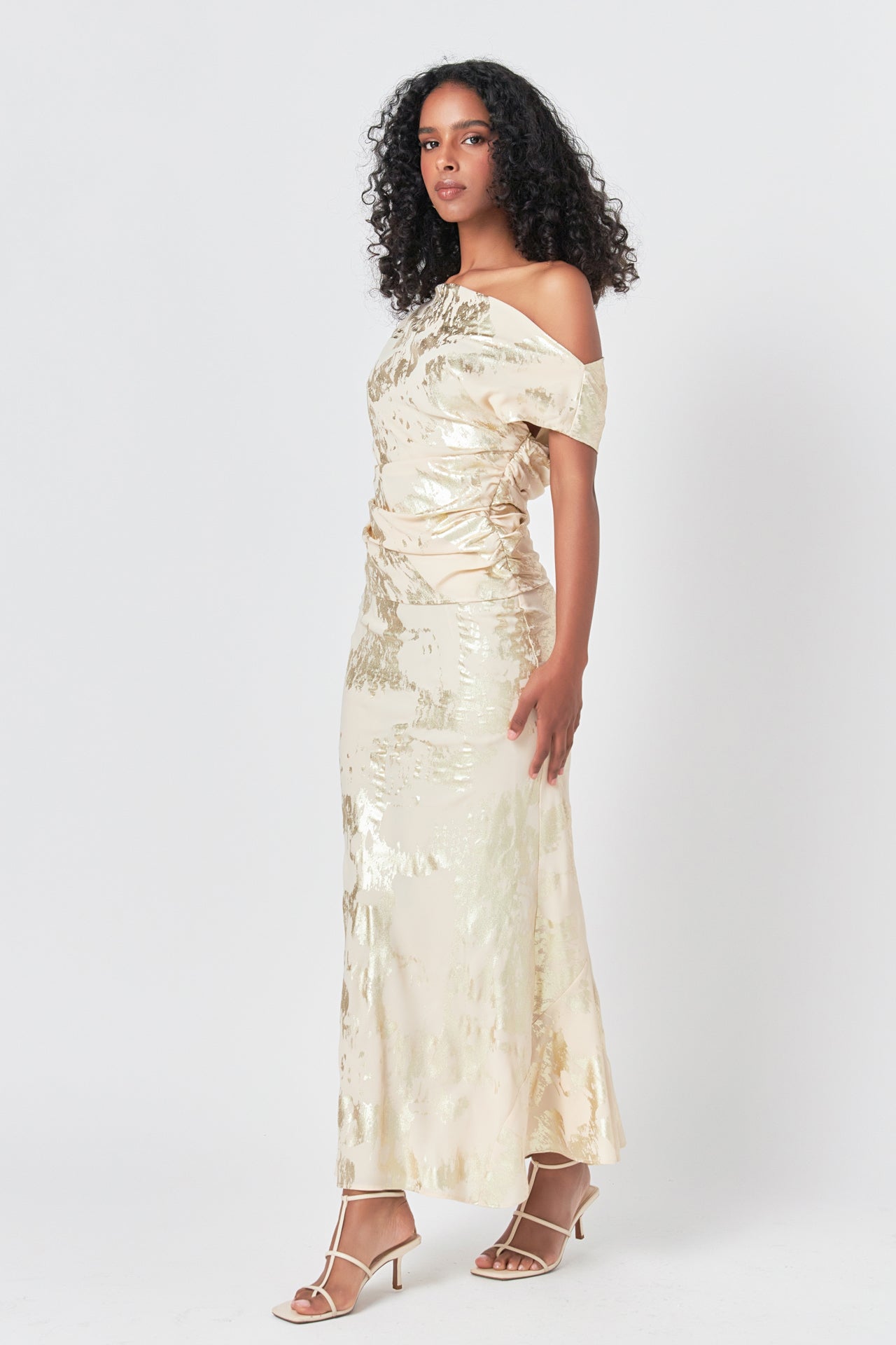 ENDLESS ROSE - Printed Foil Maxi Skirt - SKIRTS available at Objectrare