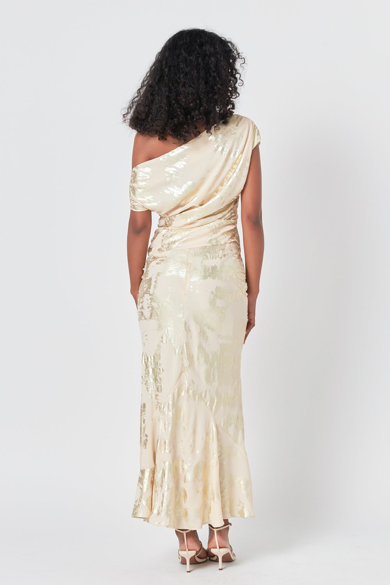 ENDLESS ROSE - Printed Foil Maxi Skirt - SKIRTS available at Objectrare