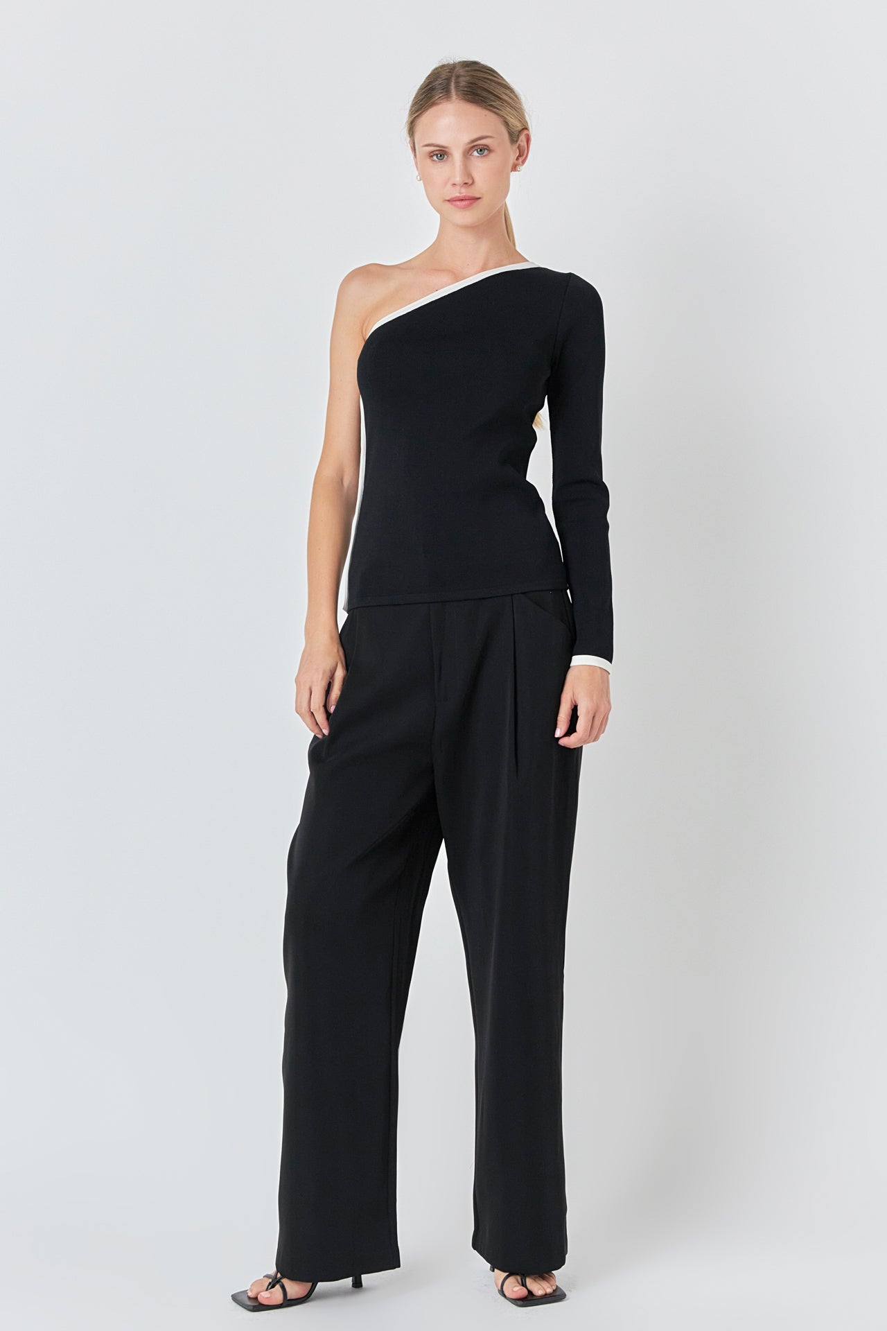 ENDLESS ROSE - Contrast Binding Asymmetrical Tops - TOPS available at Objectrare