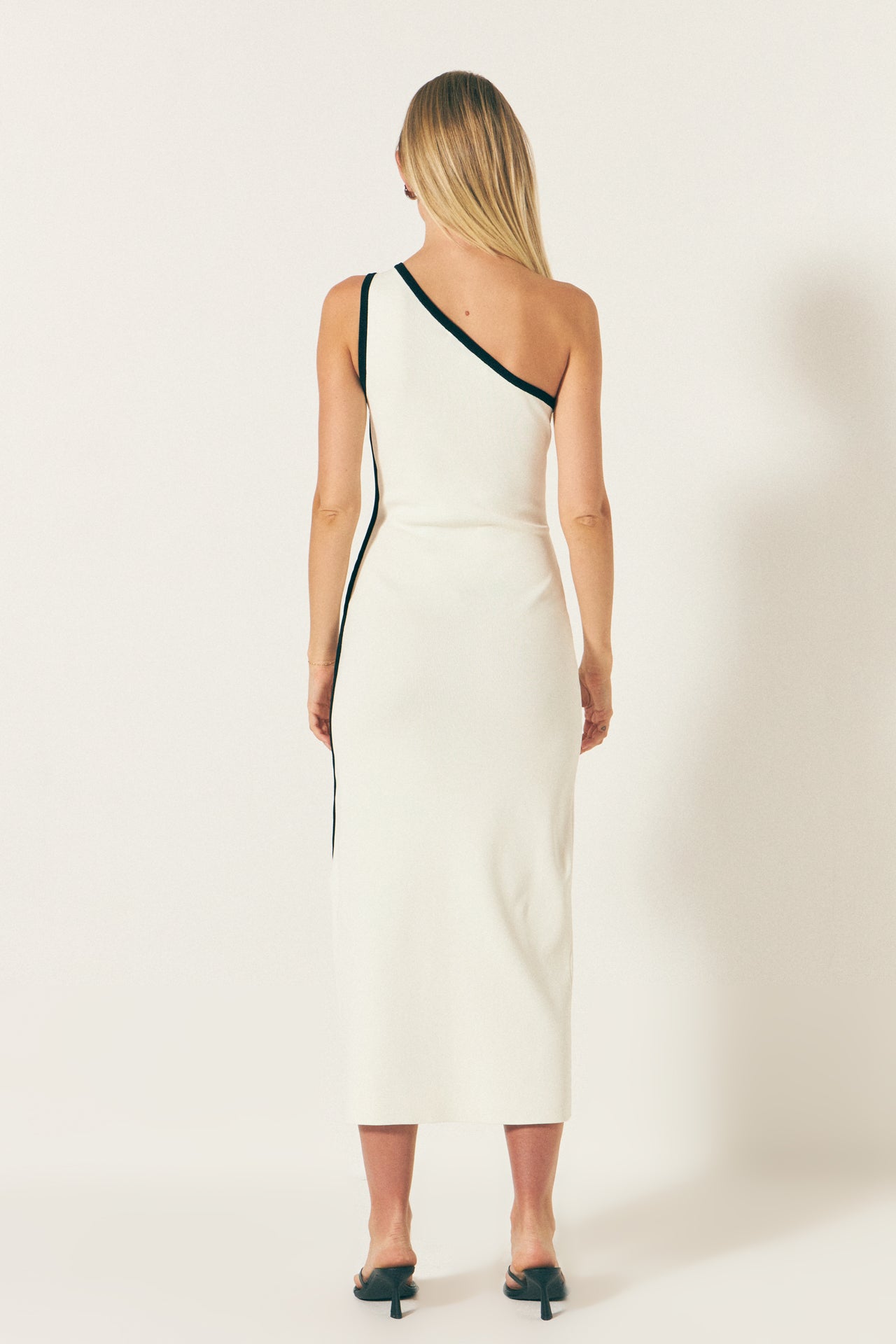 ENDLESS ROSE - Contrast Binding One Shoulder Maxi Dress - DRESSES available at Objectrare