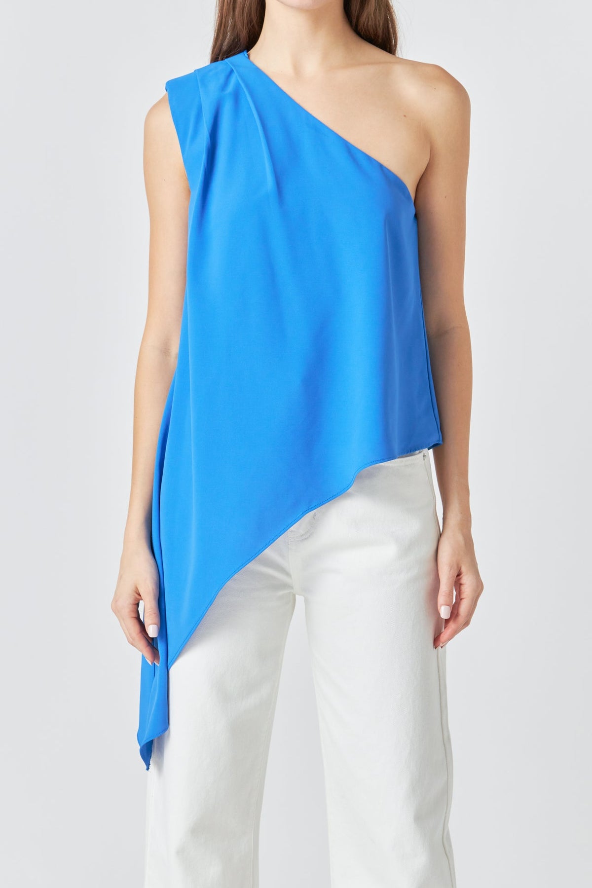 ENDLESS ROSE - One Shoulder Waterfall Top - TOPS available at Objectrare