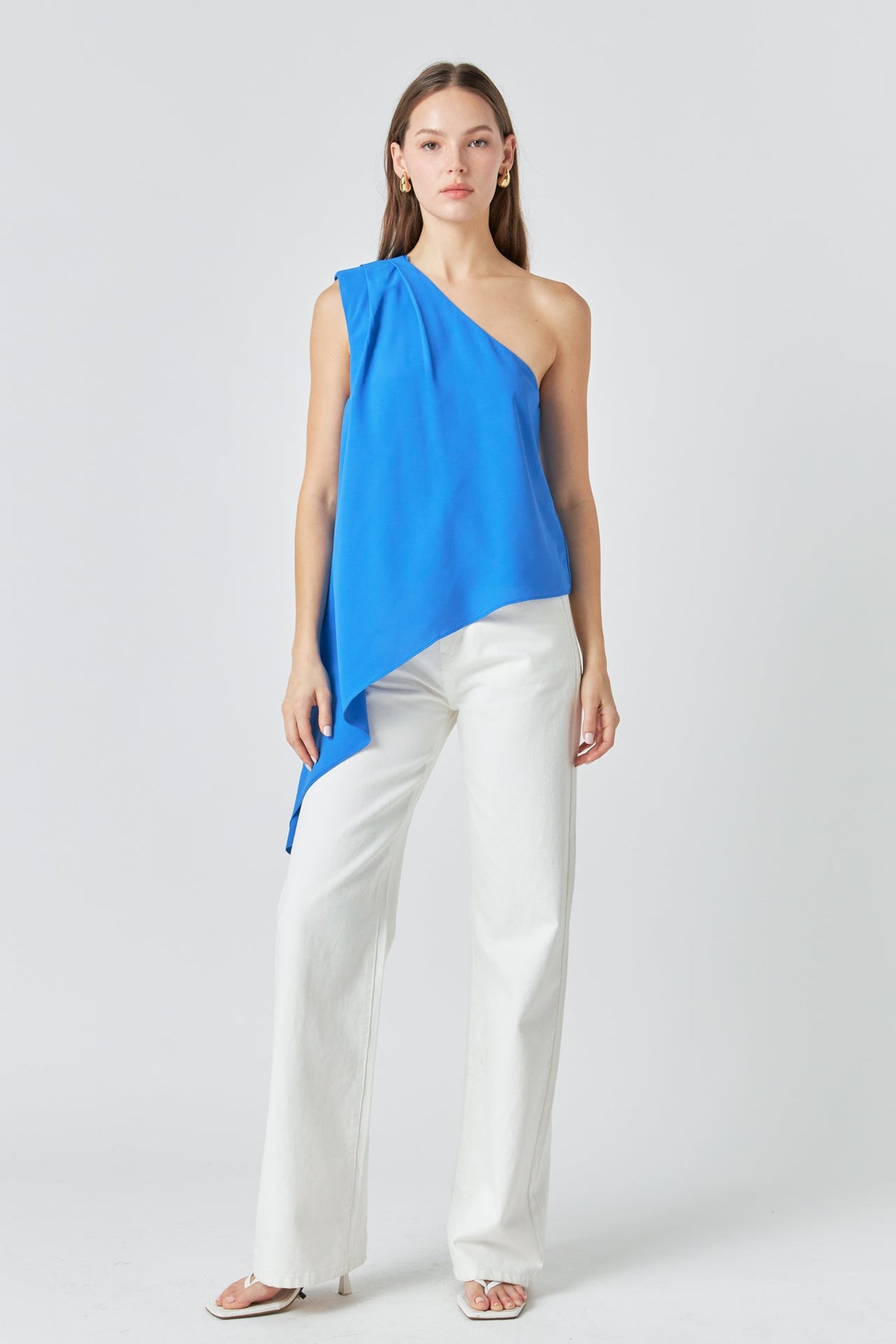 ENDLESS ROSE - One Shoulder Waterfall Top - TOPS available at Objectrare