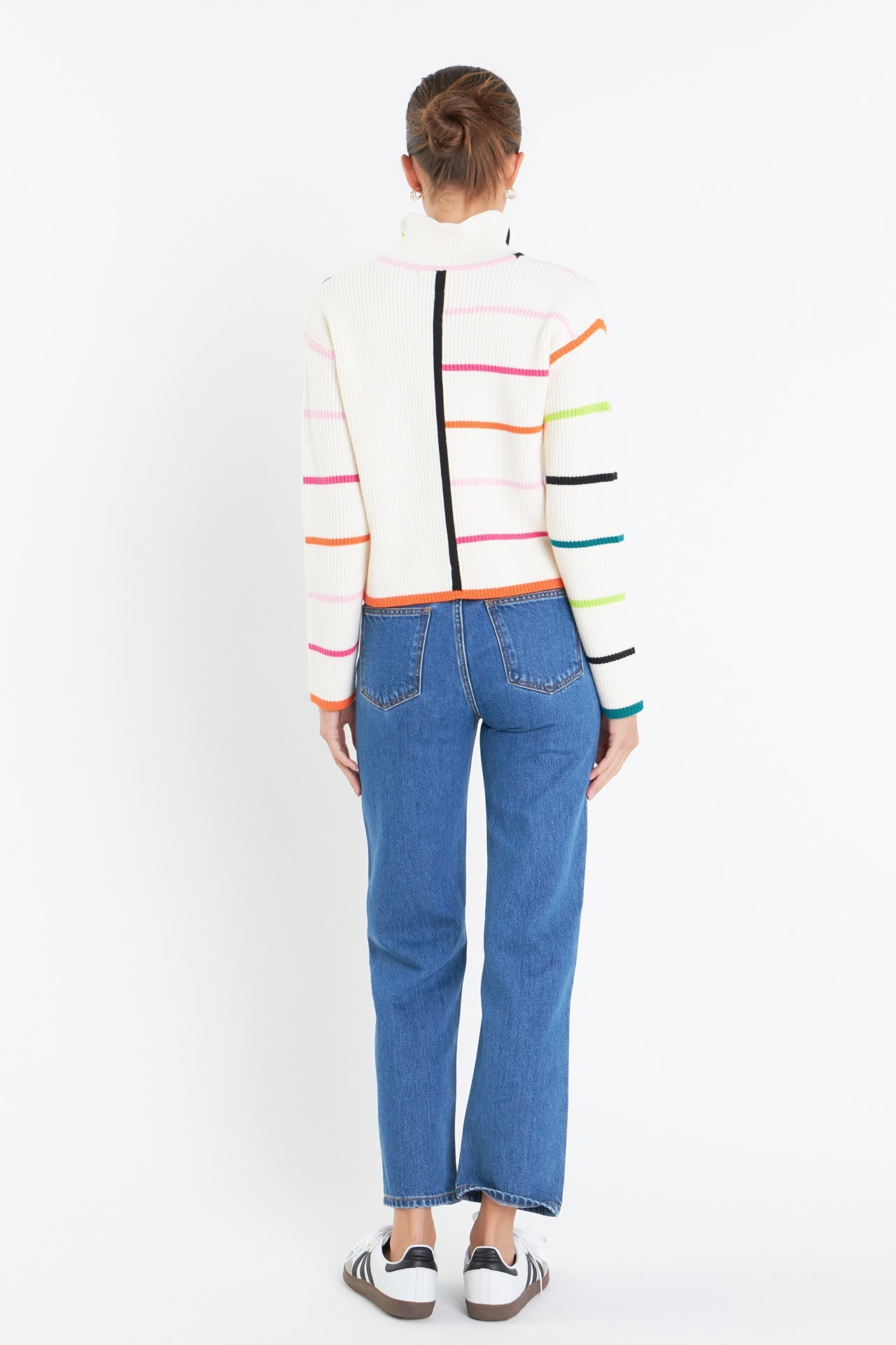 ENGLISH FACTORY - Multi Colored Stripe Sweater - SWEATERS & KNITS available at Objectrare