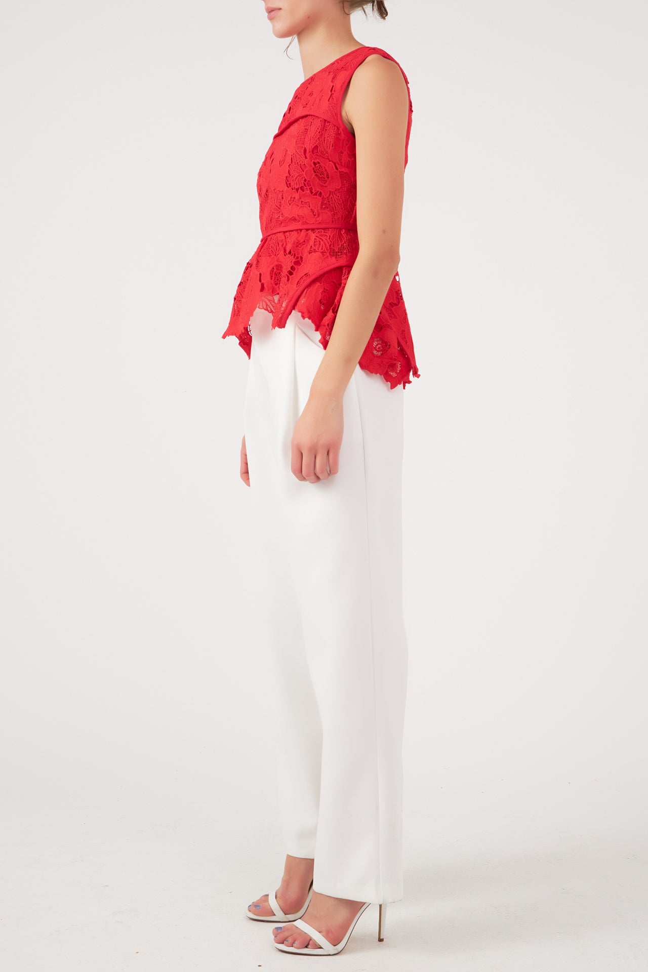 ENDLESS ROSE - Lace Peplum Top - TOPS available at Objectrare