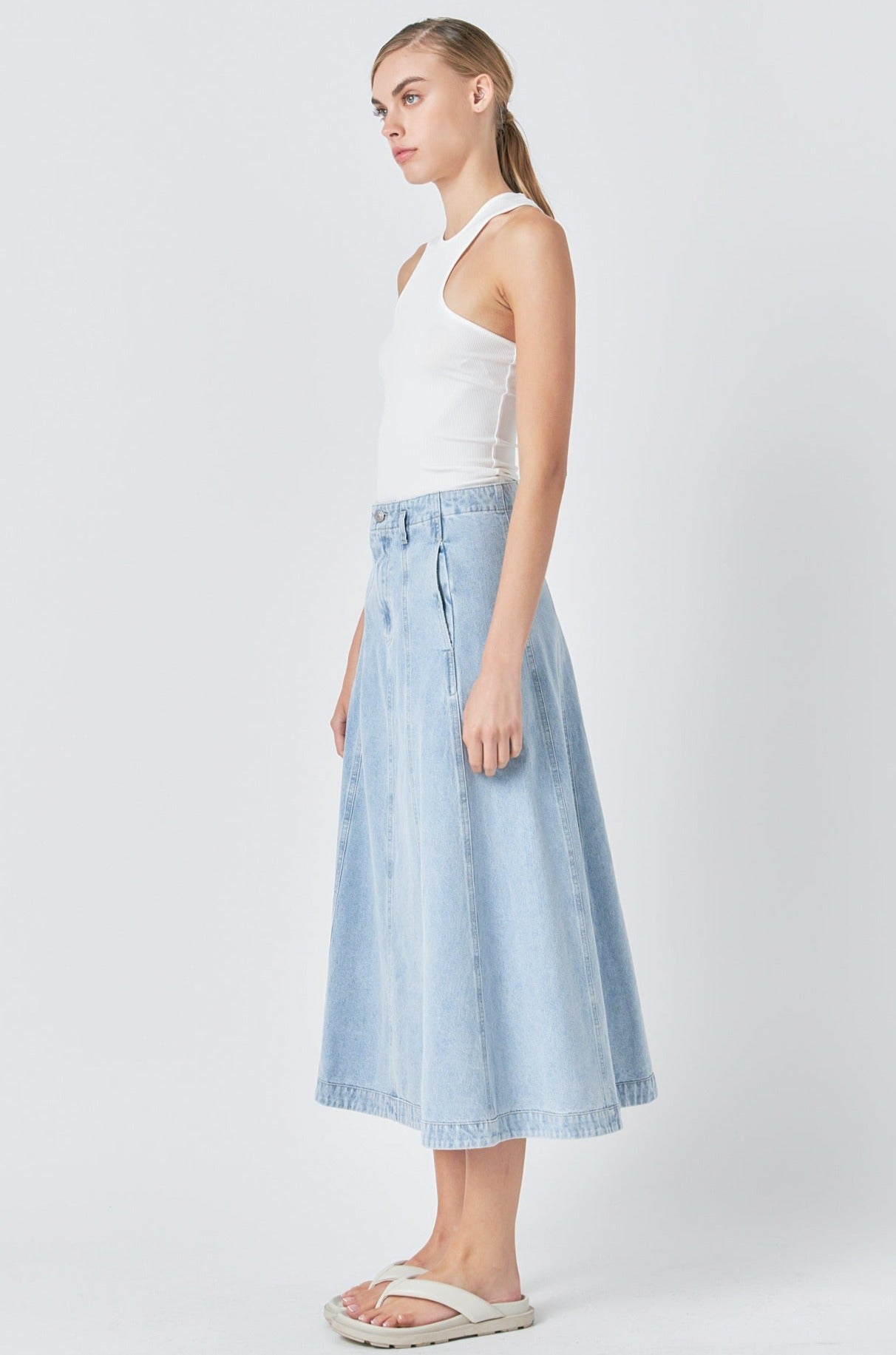 GREY LAB - Asymmetrical Ribbed Top - TOPS available at Objectrare