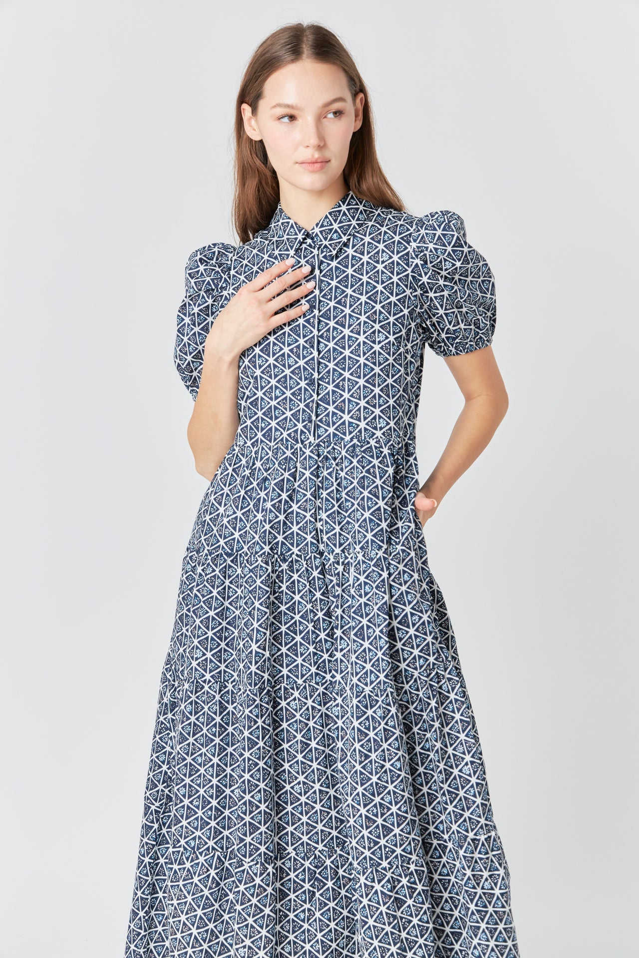 ENGLISH FACTORY - English Factory - Print Button Up Maxi Dress - DRESSES available at Objectrare