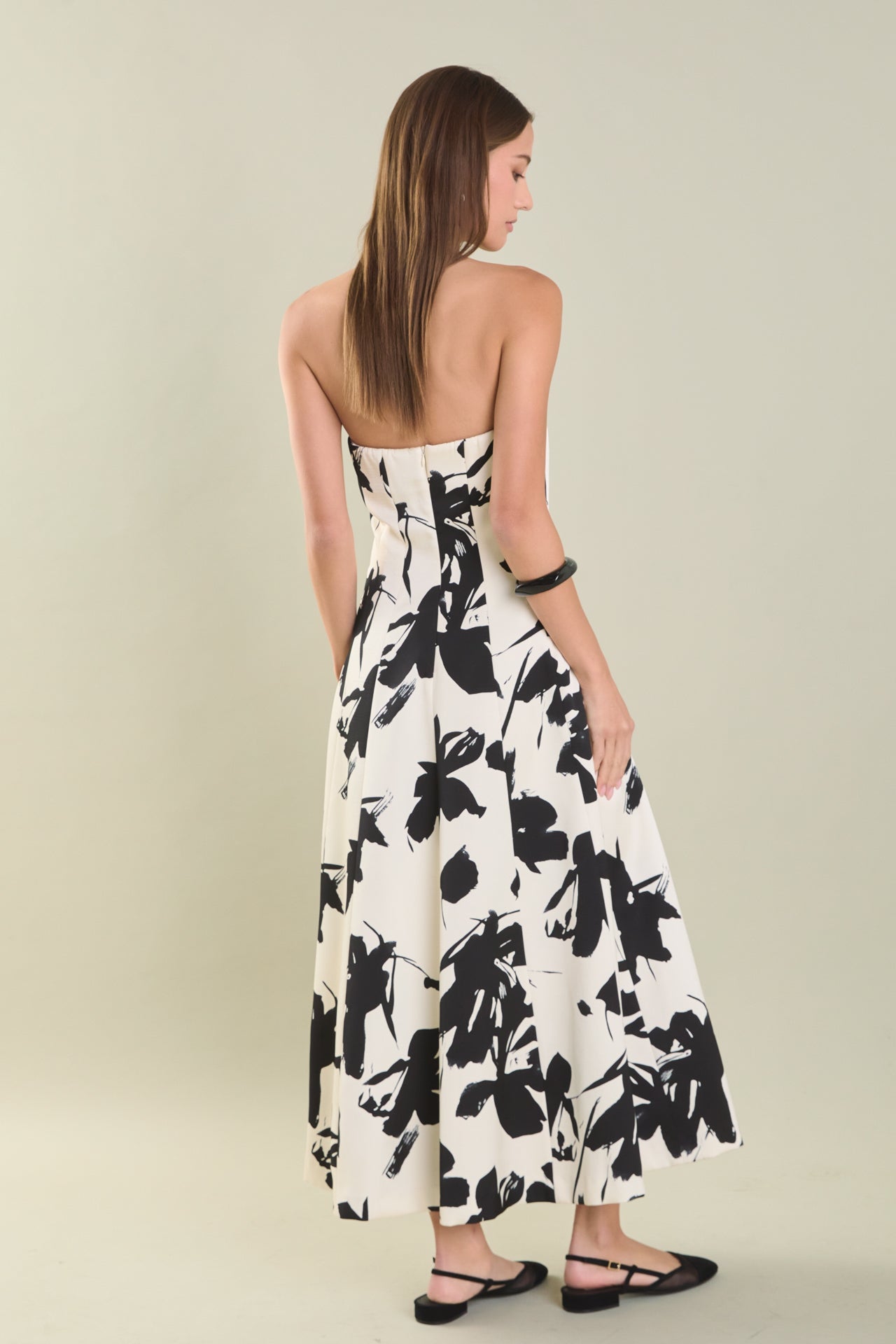 ENDLESS ROSE - Strapless Flounced Midi Dress - DRESSES available at Objectrare