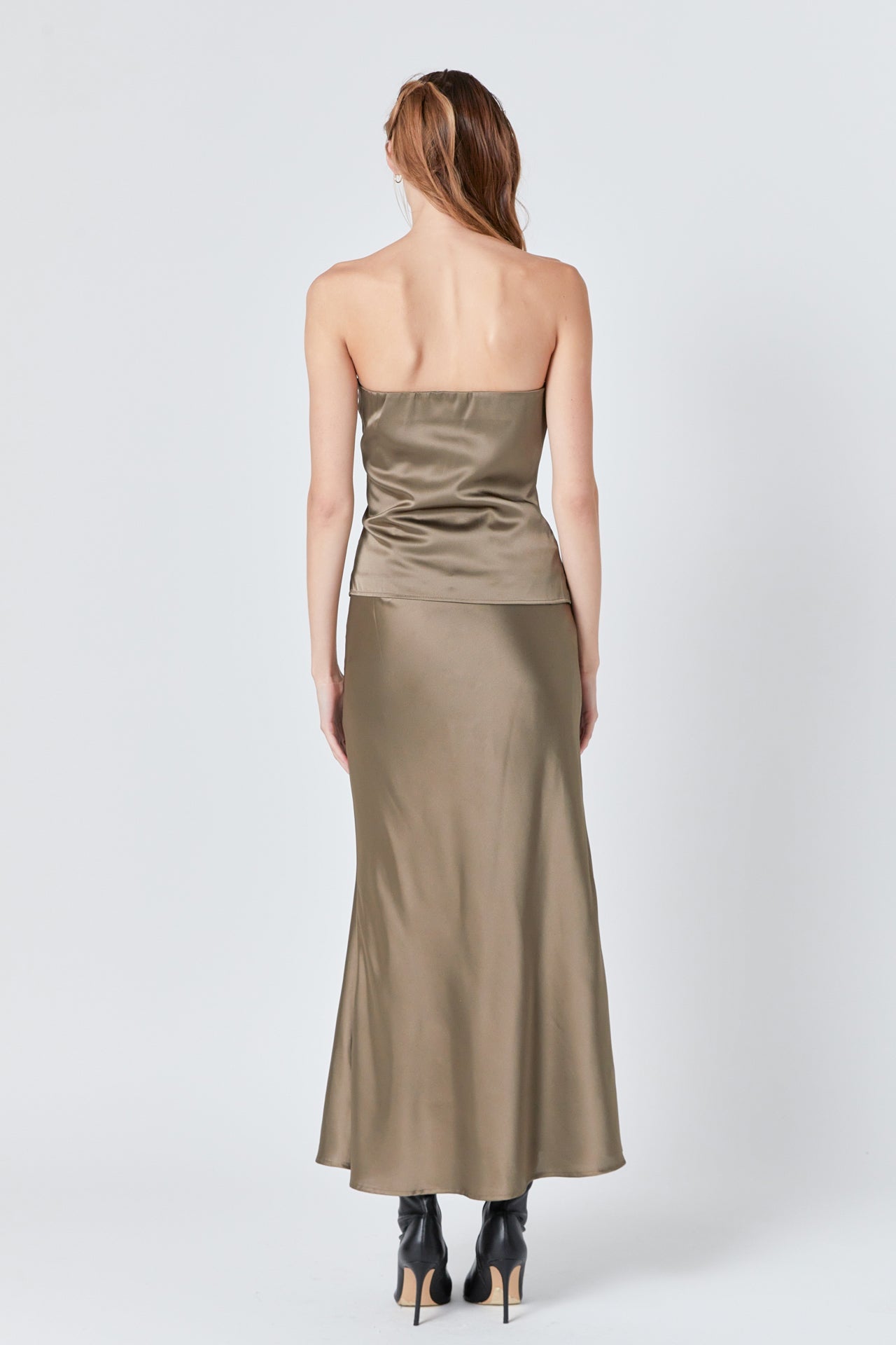 ENDLESS ROSE - Satin Strapless Top - TOPS available at Objectrare
