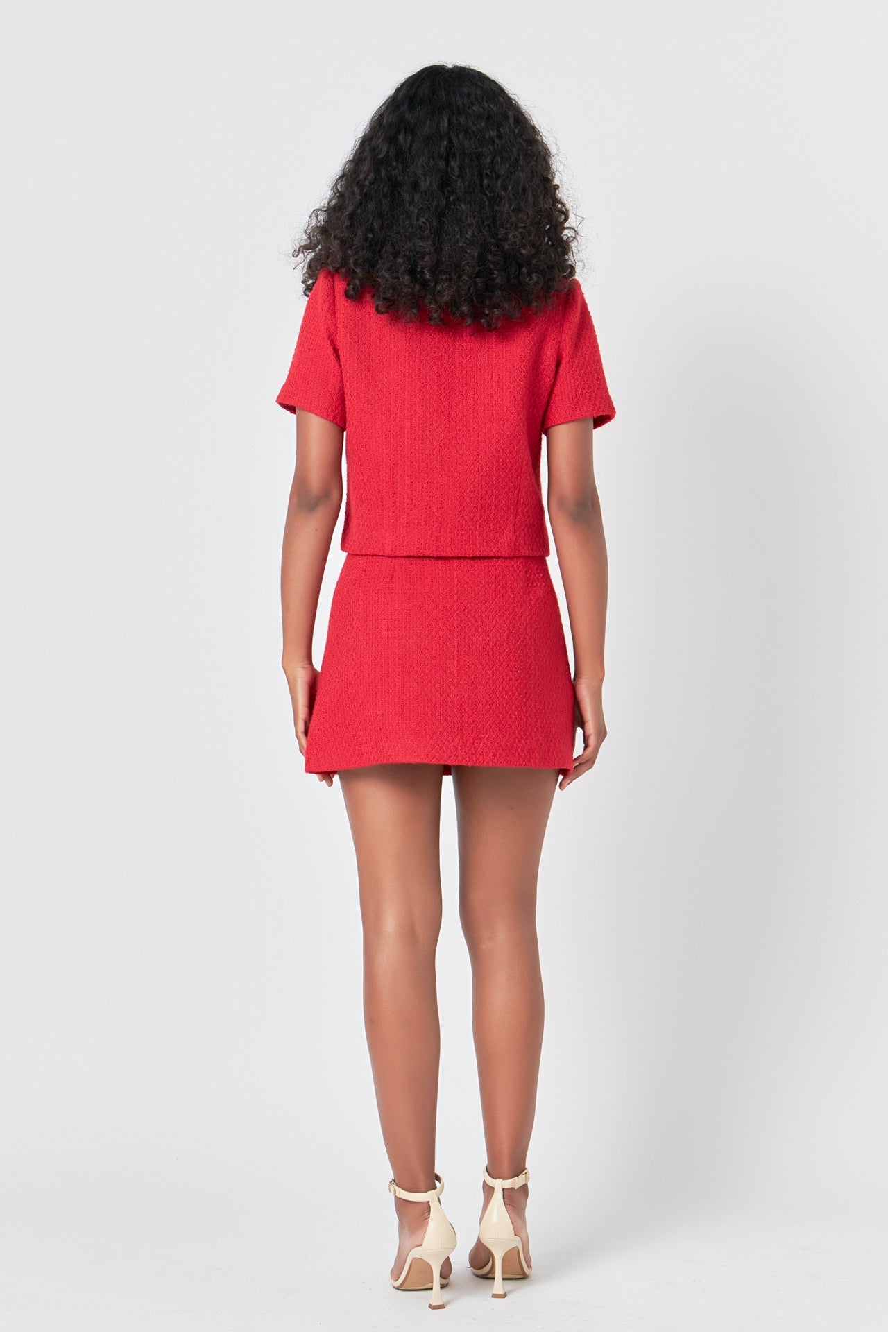 ENDLESS ROSE - Tweed Short Sleeve Top - TOPS available at Objectrare