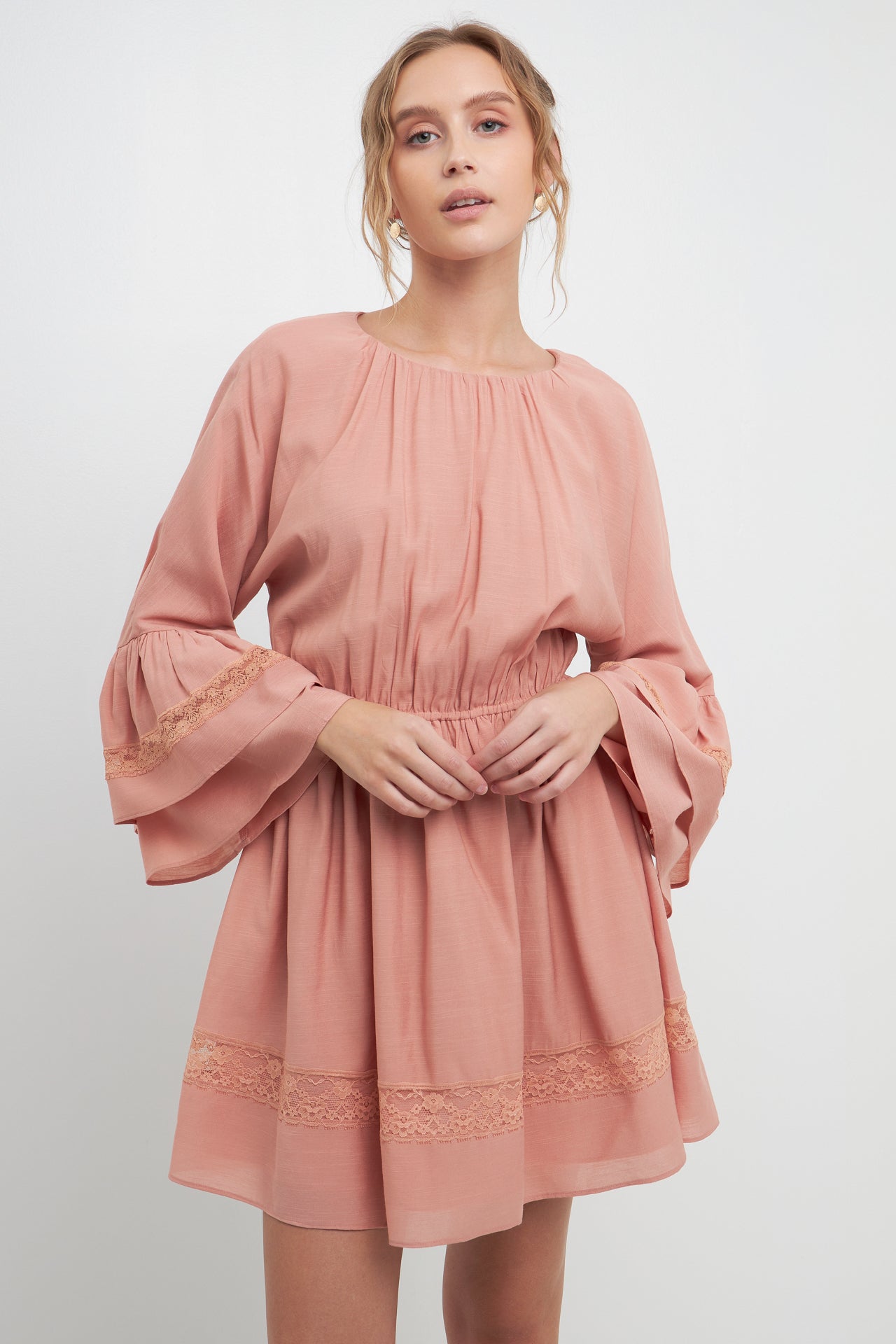 FREE THE ROSES - Laced Spaghetti Tie Mini Dress - DRESSES available at Objectrare