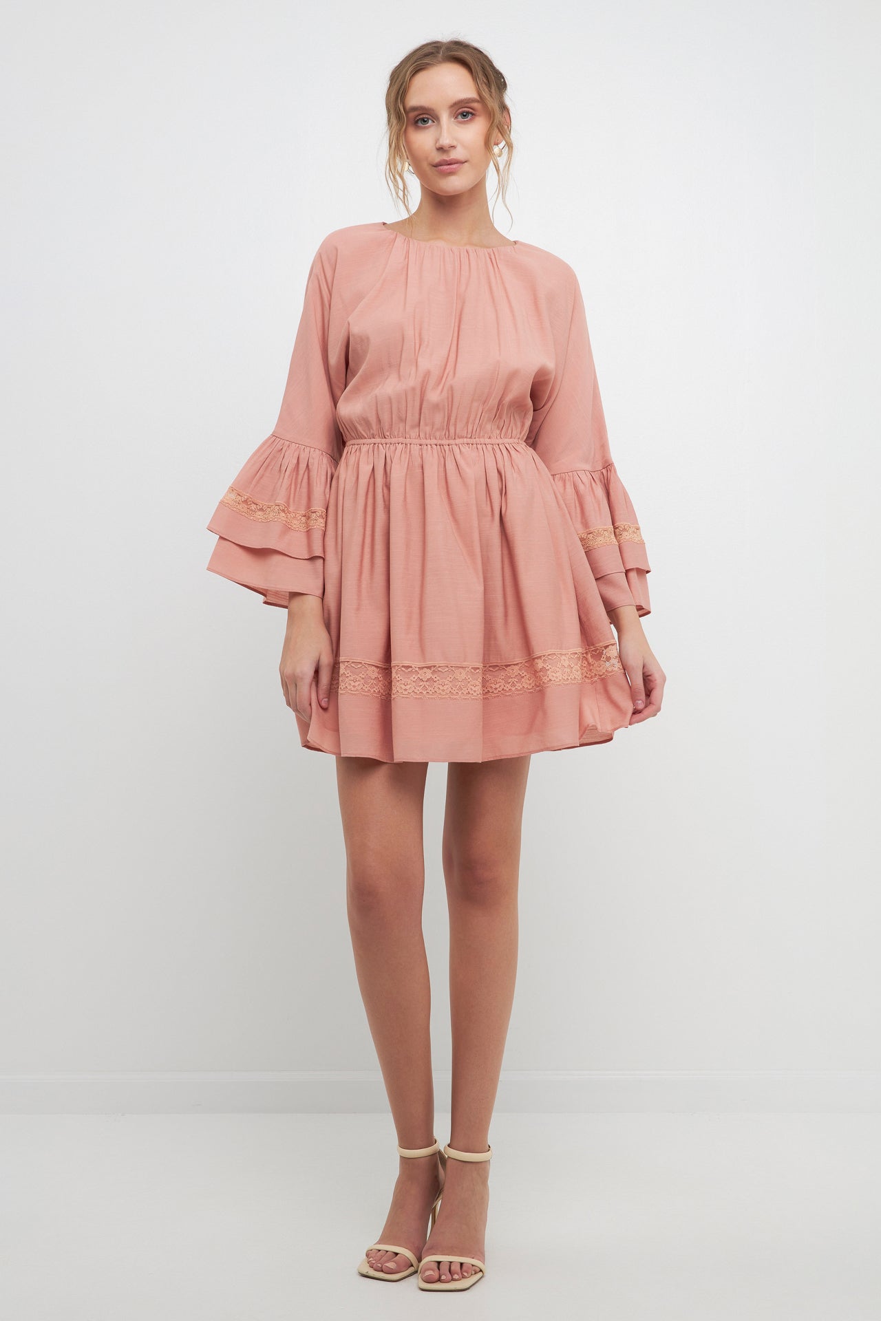 FREE THE ROSES - Laced Spaghetti Tie Mini Dress - DRESSES available at Objectrare