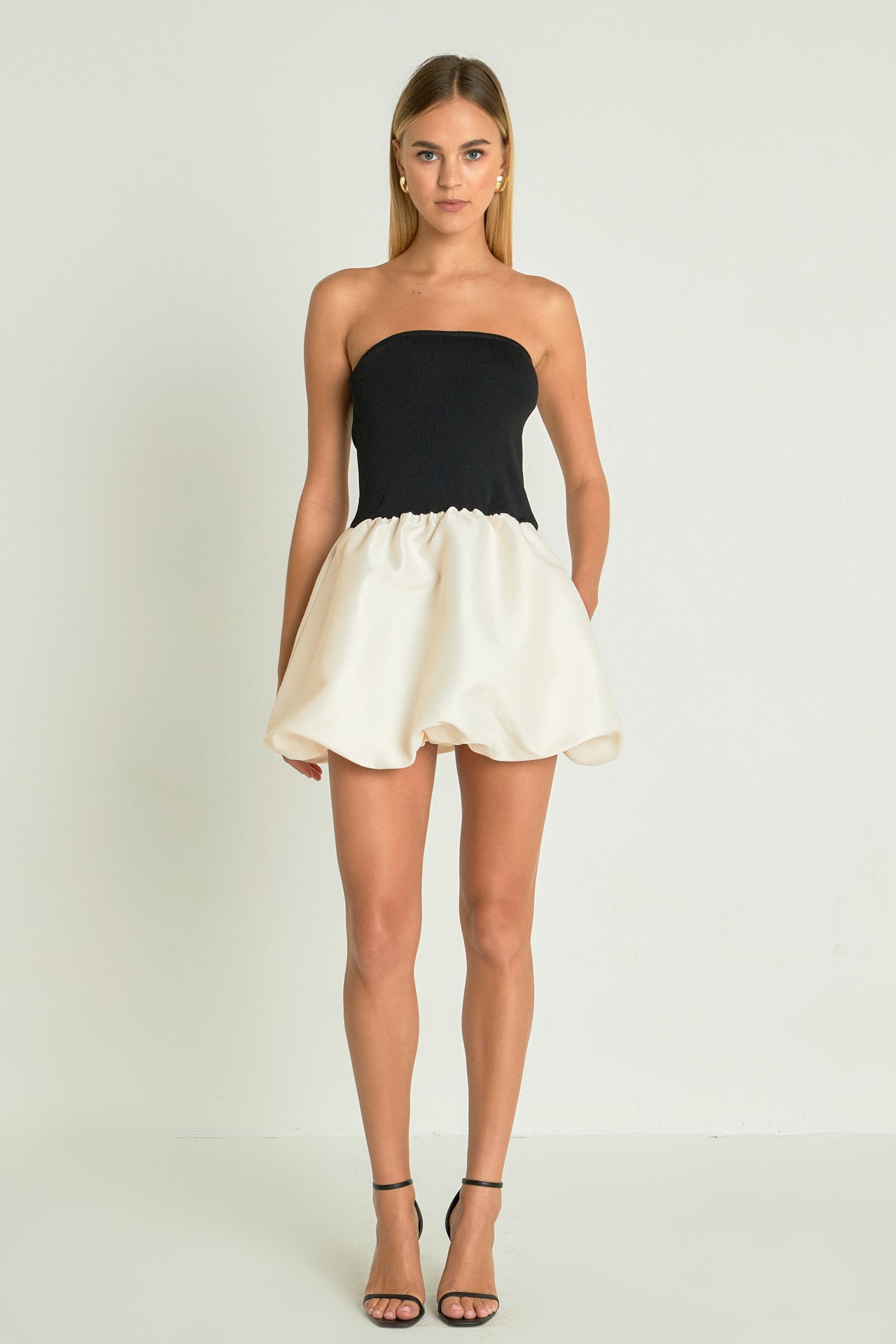 ENDLESS ROSE - Strapless Voluminous Mini Dress - DRESSES available at Objectrare