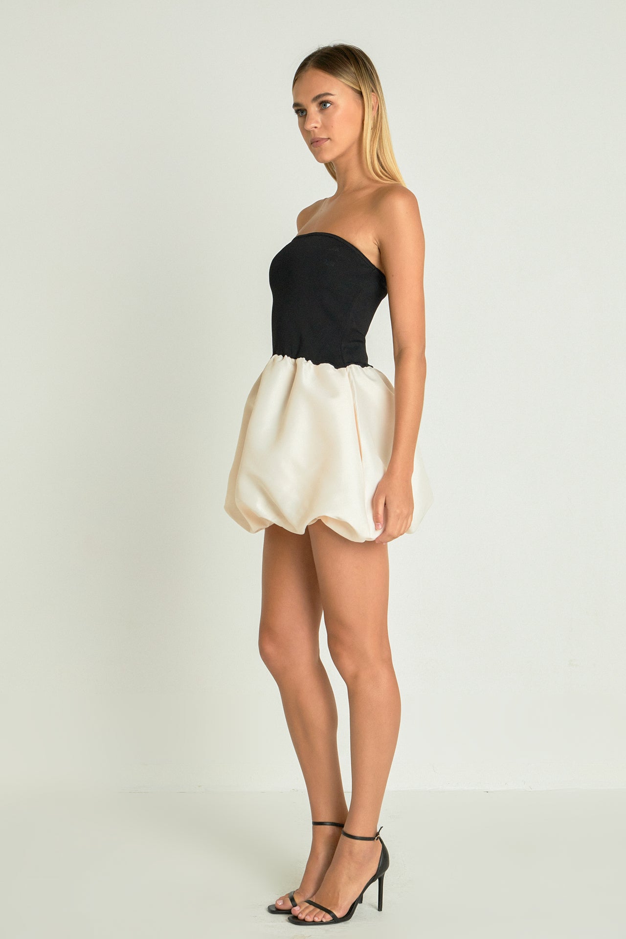 ENDLESS ROSE - Strapless Voluminous Mini Dress - DRESSES available at Objectrare